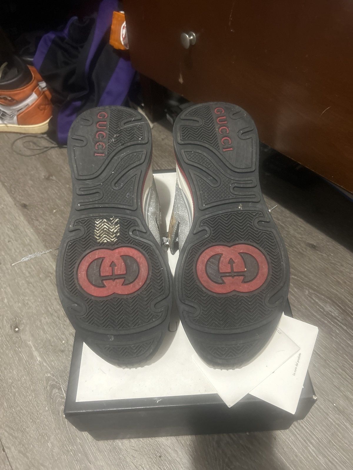 Gucci Gucci ultrapace silver glitter sneakers Size US 9.5 / EU 42-43 - 5 Thumbnail