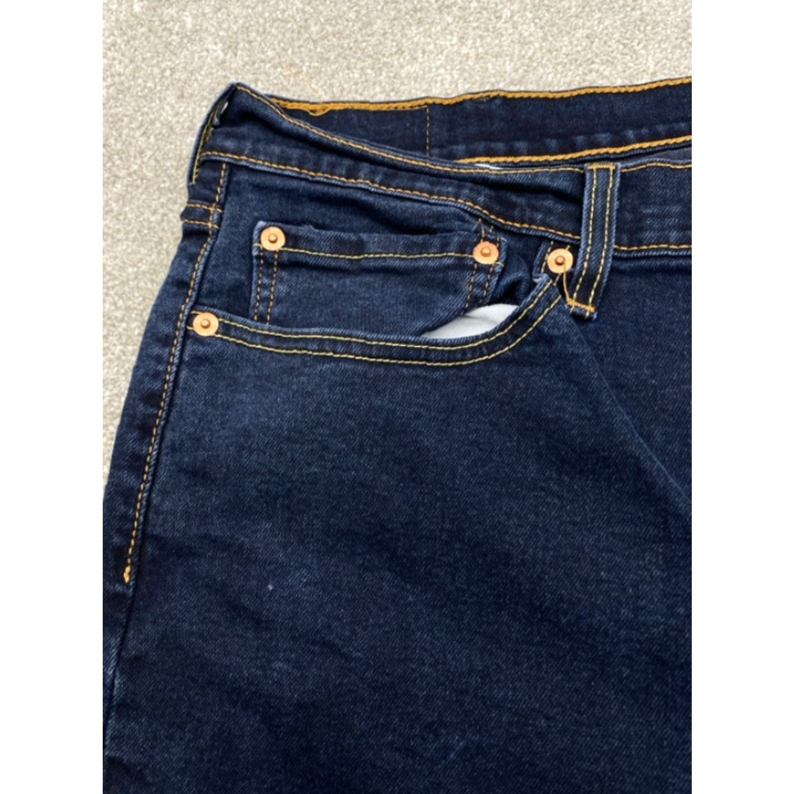 Levi's Levi's 514 Jeans Mens 38x32 Blue Denim Regular Fit Straight Leg Cotton 4656 Size US 38 / EU 54 - 4 Thumbnail