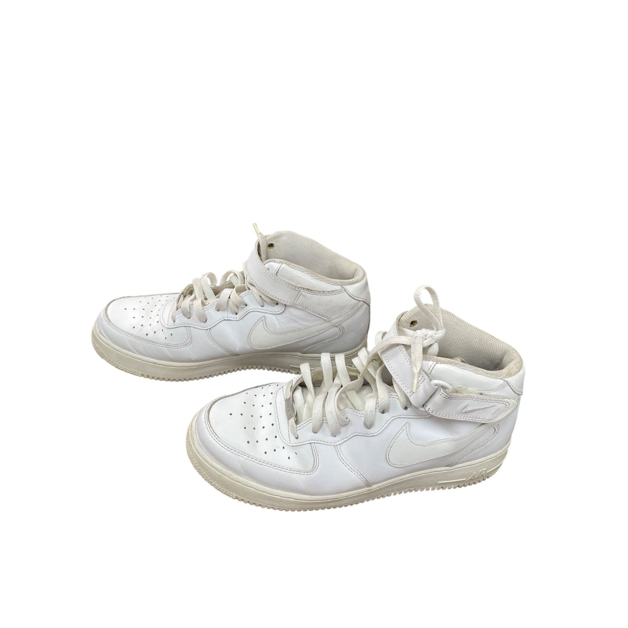 Nike Nike Air Force 1 mens vintage triple white Mid sneakers Size Size US 10.5 / EU 43-44 - 3 Thumbnail