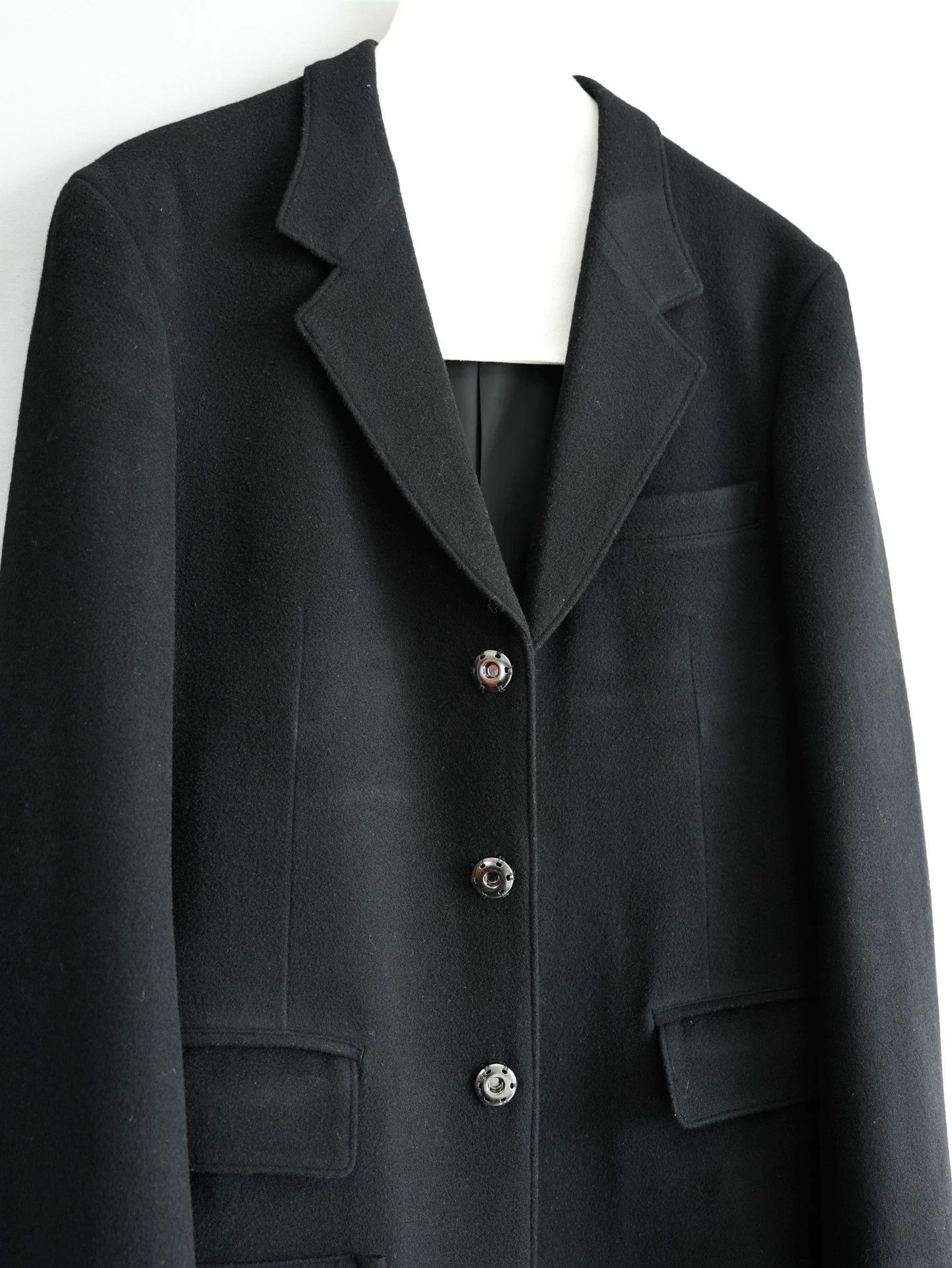 Yohji Yamamoto Yohji Yamamoto 18AW Dr.jkt Press-Button Cashmere Overcoat Size US S / EU 44-46 / 1 - 6 Thumbnail