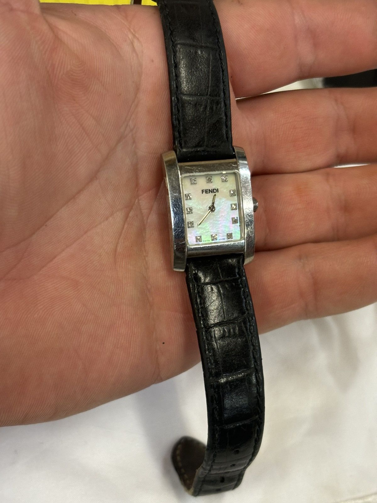 Fendi Fendi 078-7000L-294 Silver Tone white MOP Diamond Dial Women Size ONE SIZE - 3 Thumbnail