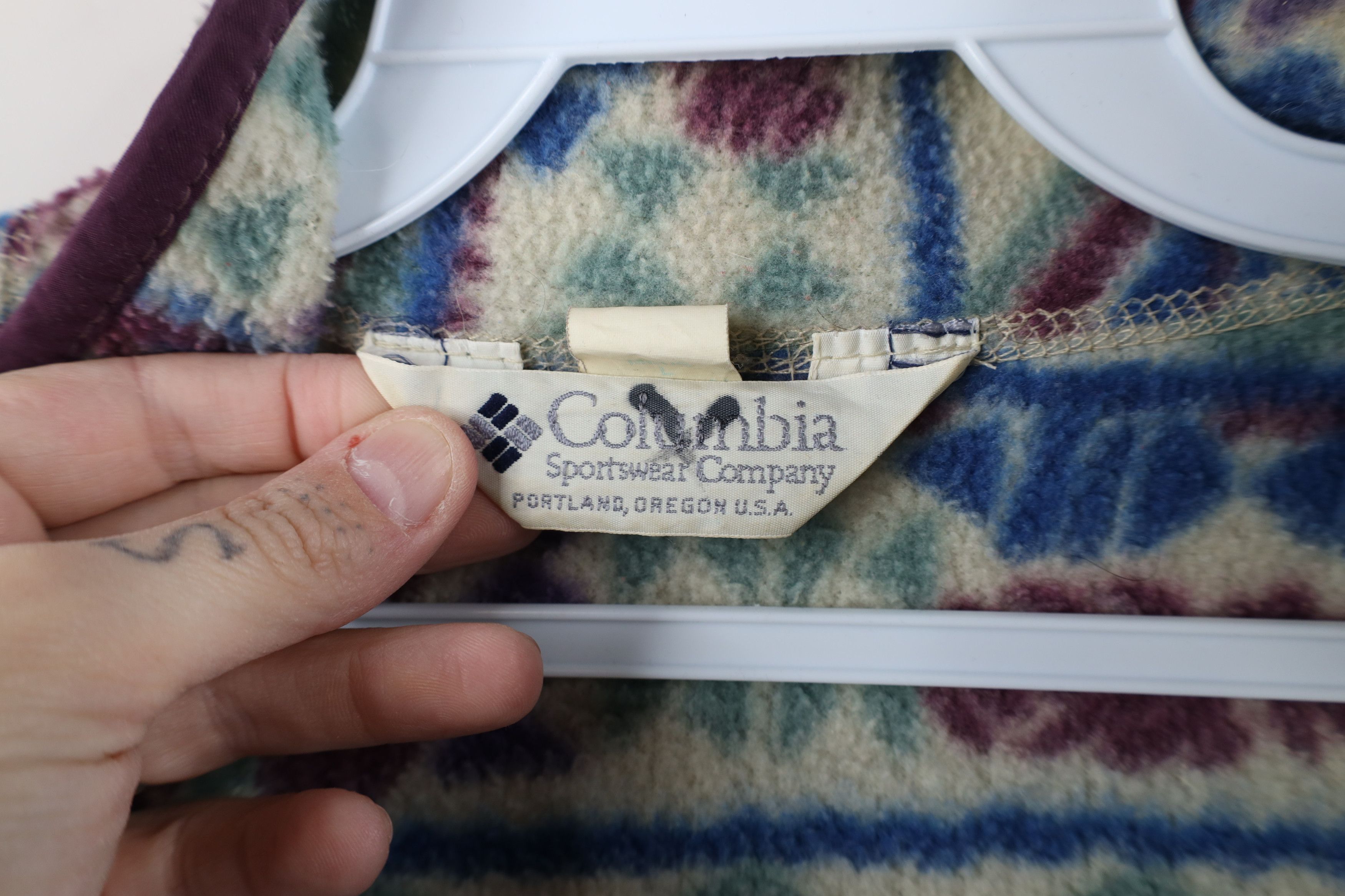 Columbia × Vintage Vintage 90s Columbia Southwestern Zip Fleece Sweater USA Size US L / EU 52-54 / 3 - 8 Thumbnail
