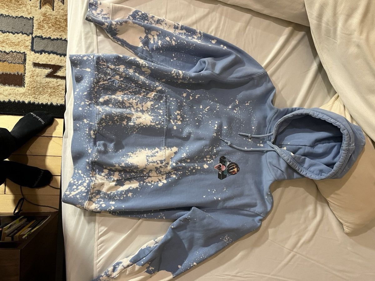 image of Palace Tei Ferg Hoodie Bleached in Blue, Men's (Size Large)