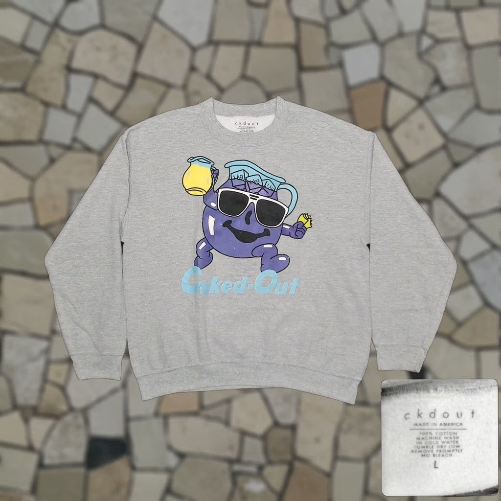 Vintage VINTAGE Y2K Kool Aid Man Purple Drank Boxy Sweatshirt Mens L Oversized Caked Out Size US L / EU 52-54 / 3 - 1 Thumbnail