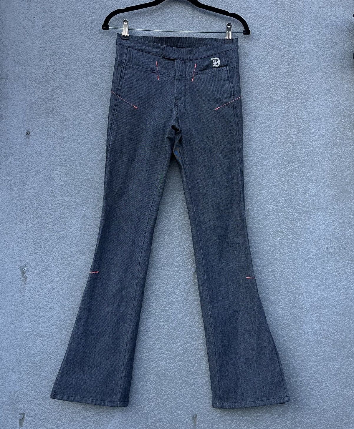 Diesel Diesel grey flared jeans with orange stitching Size 27" / US 4 / IT 40 - 2 Thumbnail