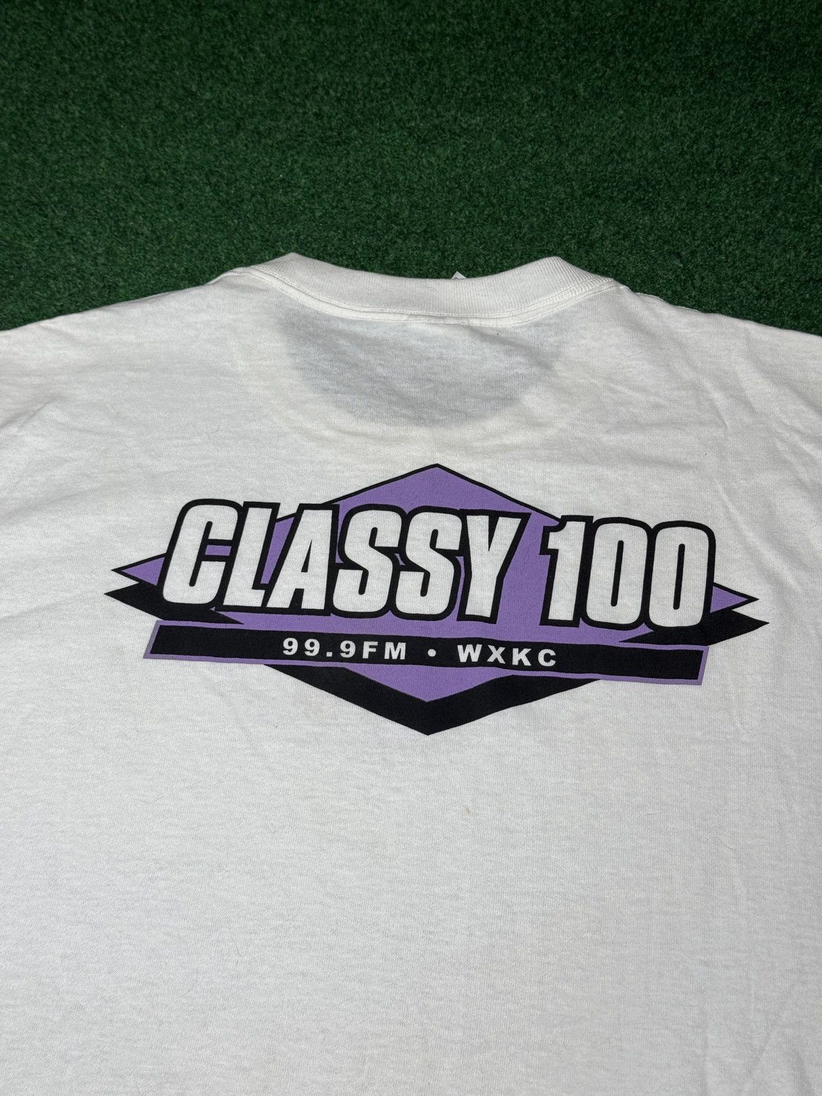 Fruit Of The Loom Classy 100 99.9 FM Radio Station Large T Shirt Vintage Y2K Size US L / EU 52-54 / 3 - 4 Thumbnail