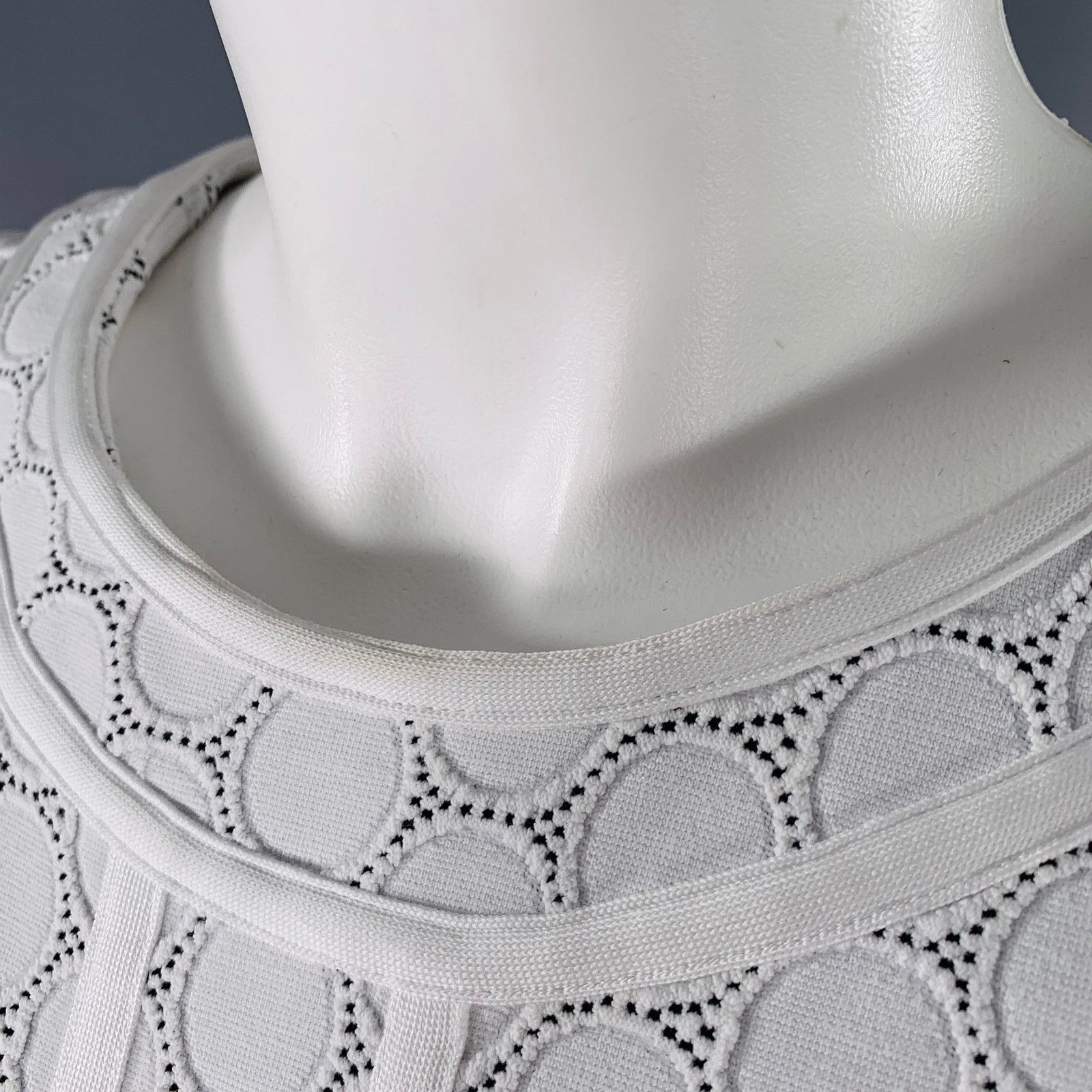 Marc by Marc Jacobs Size XS White Black Nylon Blend Dots Sleeveless Dress Size XS / US 0-2 / IT 36-38 - 8 Thumbnail