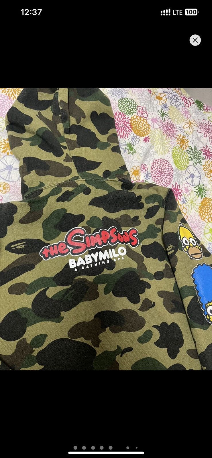 Bape Bape x The Simpsons Sleeve Logo Green Camo Full Zip Hoodie Size US S / EU 44-46 / 1 - 5 Thumbnail