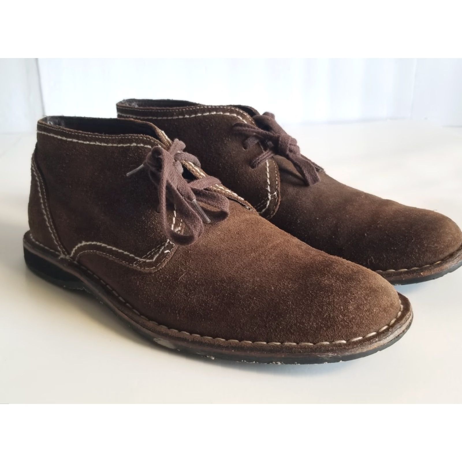 John Varvatos John Varvatos Chukka Boots Brown Suede Leather Men's Lace Up Size 10 Leather Upper Rubber Outsole Leather Lining Lace Up Boots Mens Brown Chukka Shoes Size US 10 / EU 43 - 2 Thumbnail