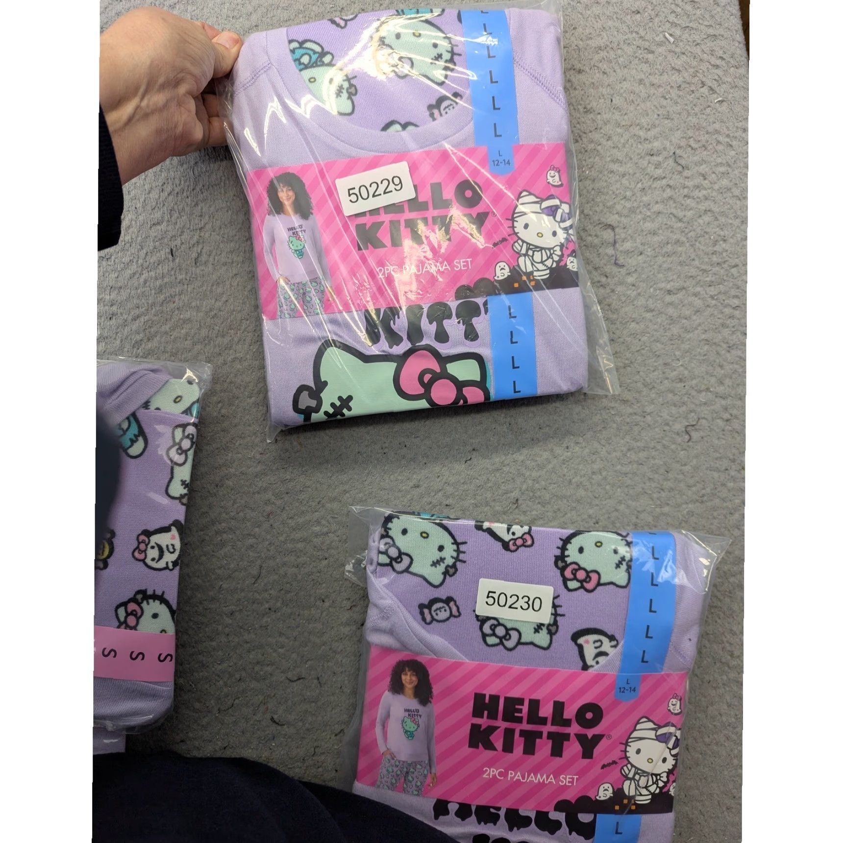 Vintage VINTAGE Hello Kitty Pajama Set Womens Large Purple Mummy Frankenstein 2PC NEW Size ONE SIZE - 8 Thumbnail