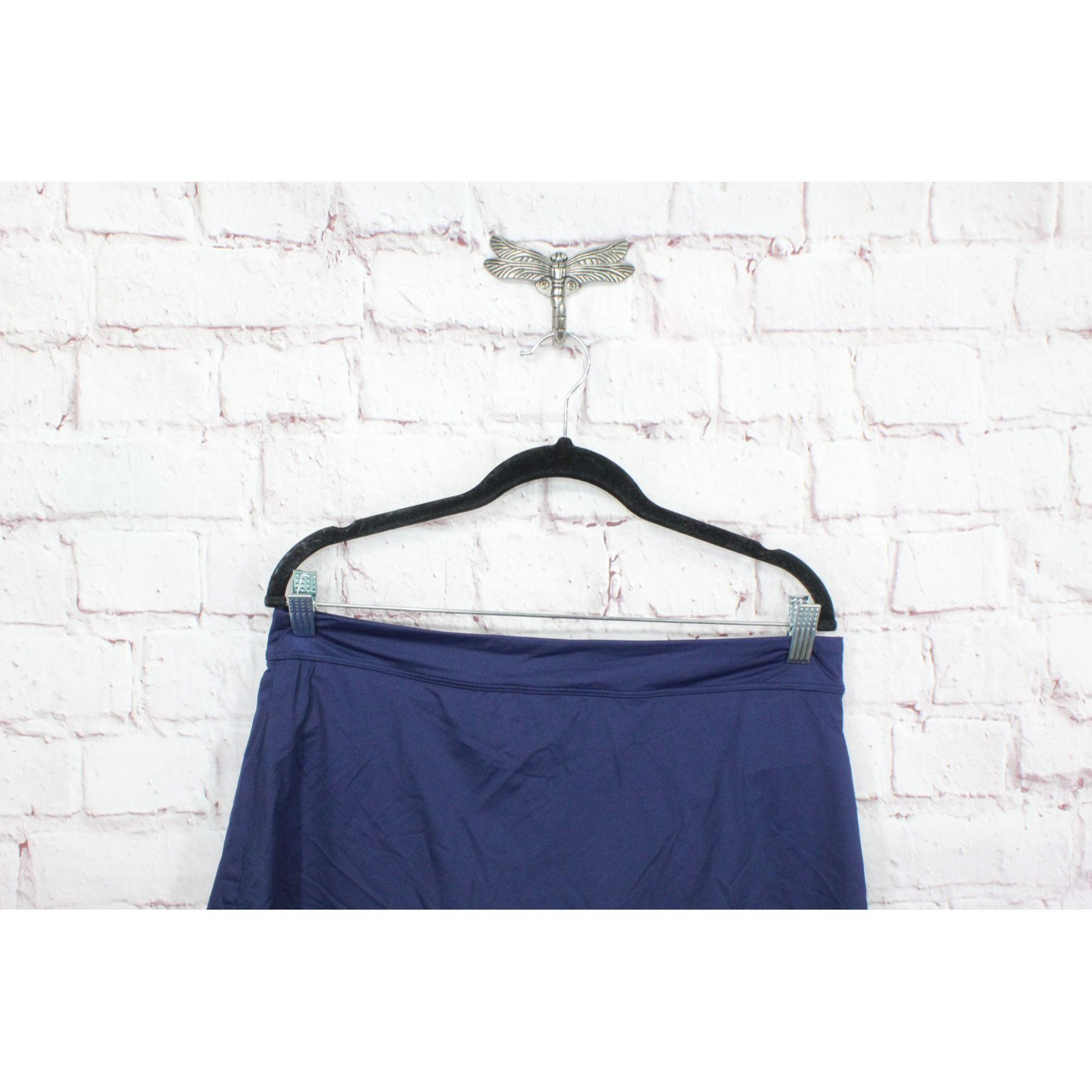 L.L. Bean LL Bean Women's New Current Ruched Swim Skort Size 34" / US 12 / IT 48 - 2 Thumbnail