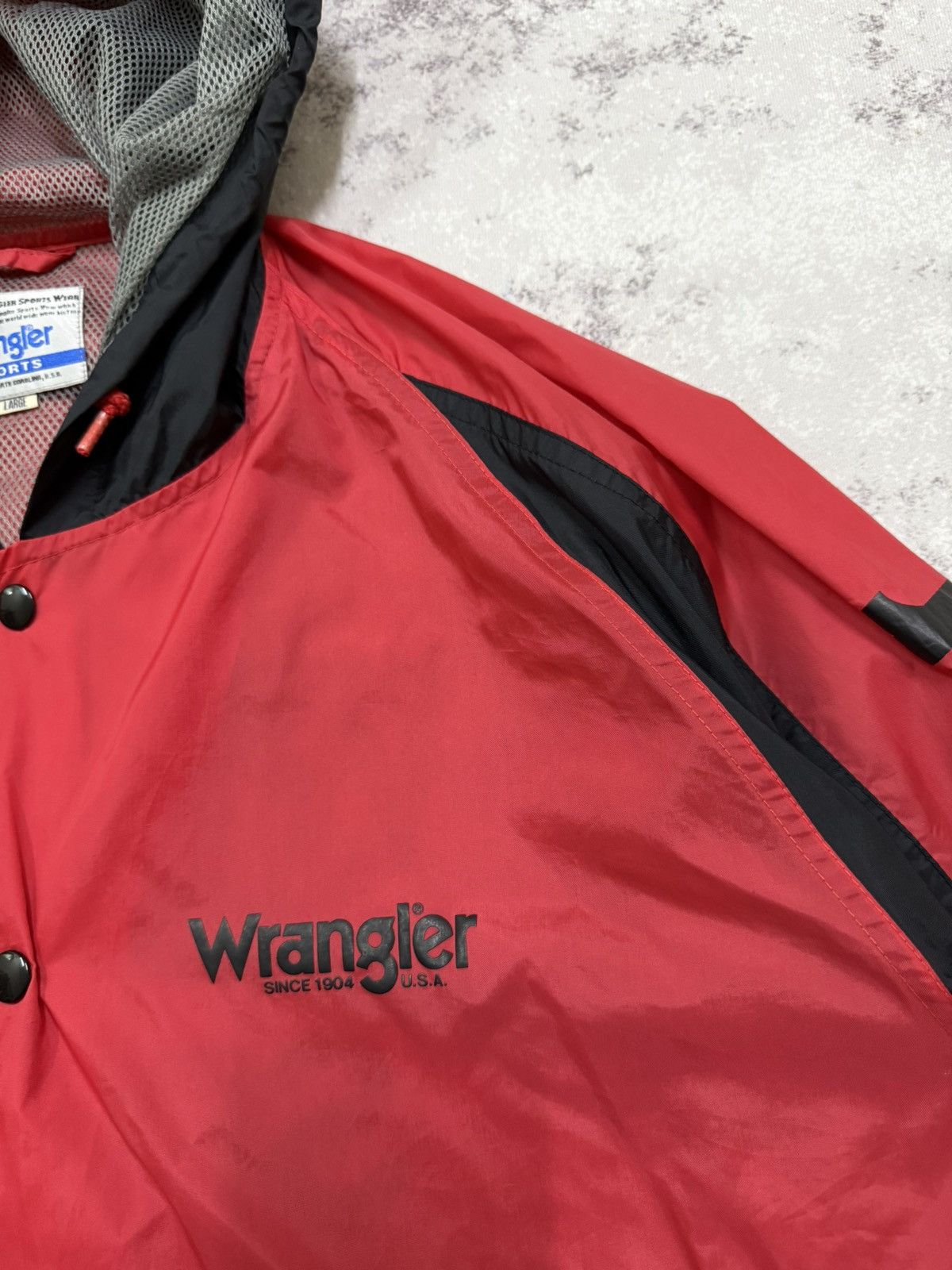 Wrangler VINTAGE 90s WRANGLER SPORTS BIGLOGO HIT COACH WINDBREAKER Size US XL / EU 56 / 4 - 6 Thumbnail