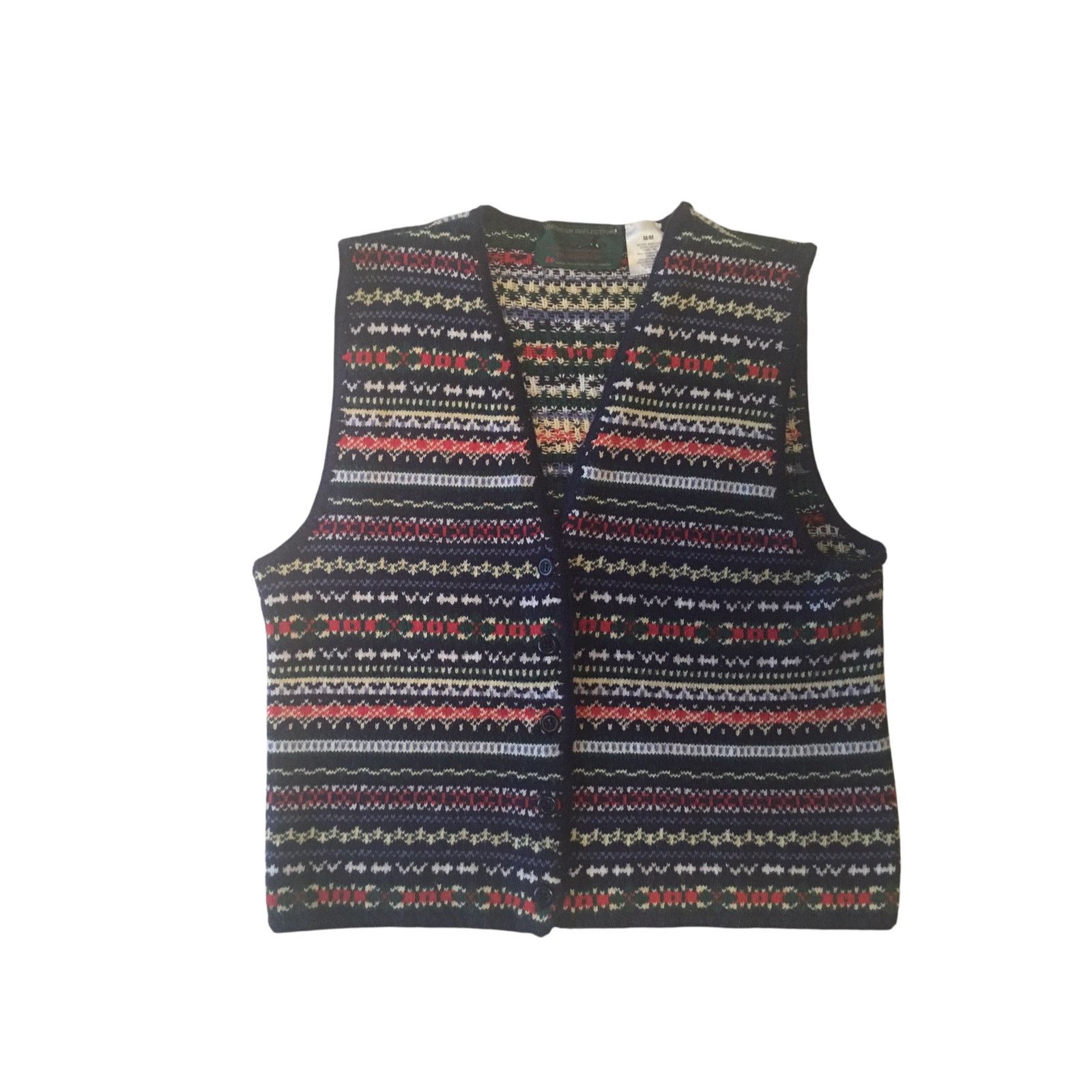 Northern Reflections Northern Reflections Vtg Vest Knit Fair Isle Button Front Size M / US 6-8 / IT 42-44 - 2 Thumbnail
