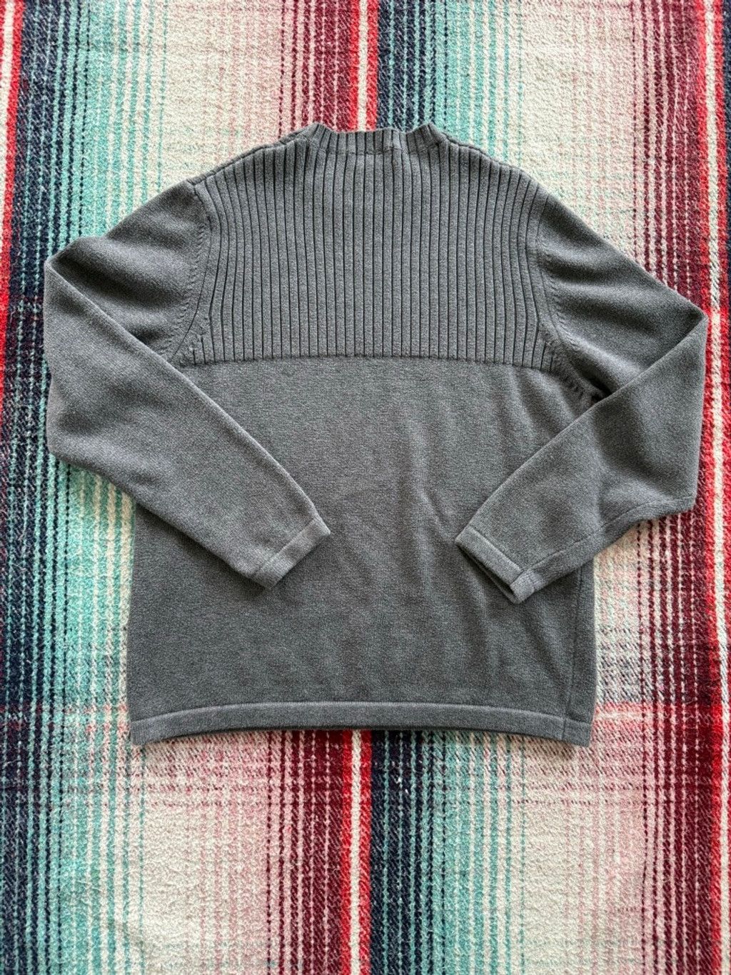 Eddie Bauer Men's Eddie Bauer Gray Ribbed Crewneck Sweater M Size US M / EU 48-50 / 2 - 4 Thumbnail