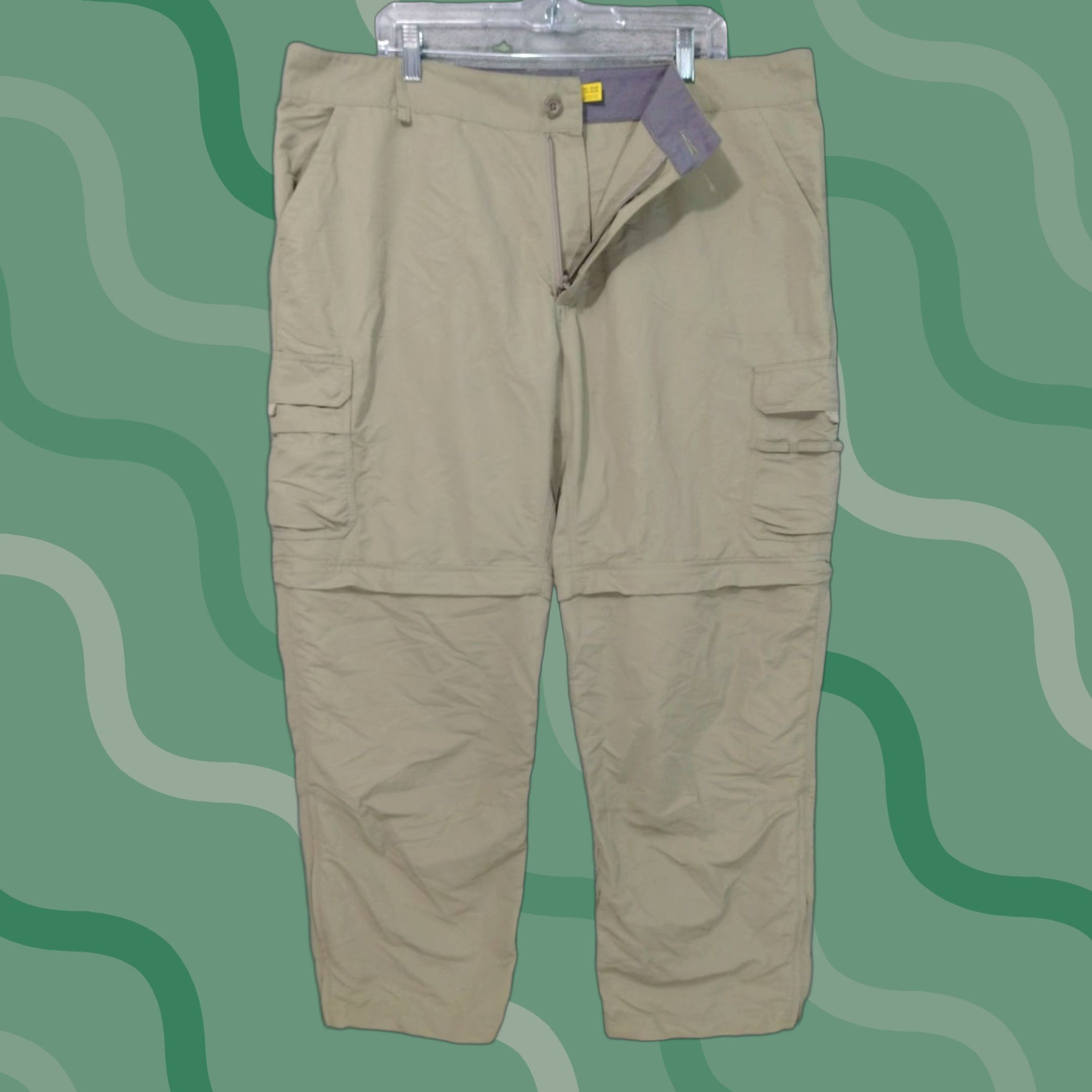 Vintage Cabela's Nylon Cargo Pants Mens 40x30 Beige Convertible Hiking Camping Size US 40 / EU 56 - 1 Thumbnail