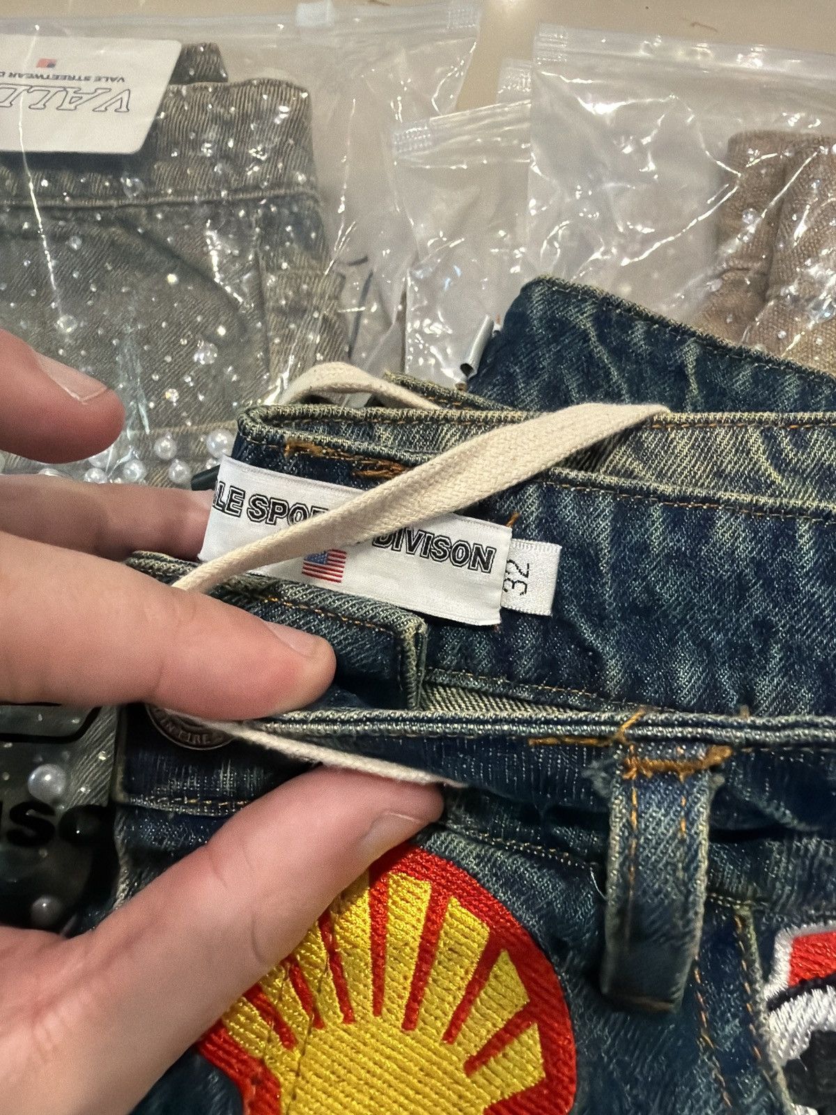 Vale Vale Forever 1980s Patchwork Jorts – Mid/Wash 32 New Size US 32 / EU 48 - 10 Thumbnail