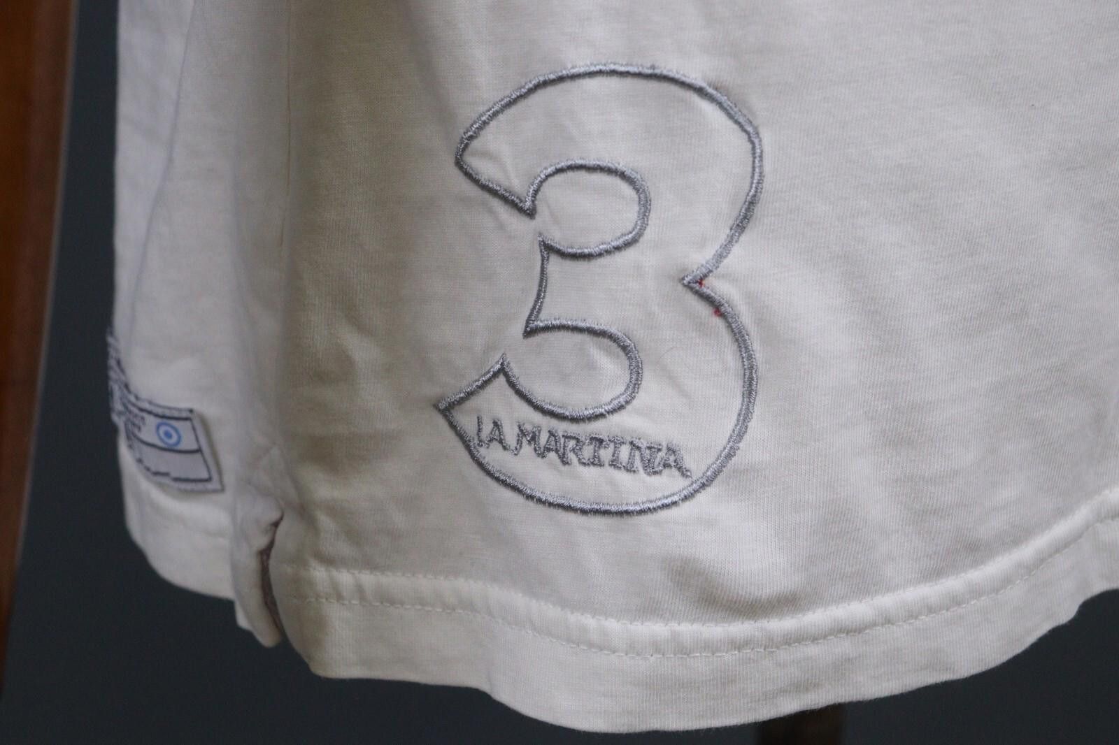 La Martina La Martina White #3 Big Logo Short Sleeve Polo Shirt Size M Size US M / EU 48-50 / 2 - 9 Thumbnail