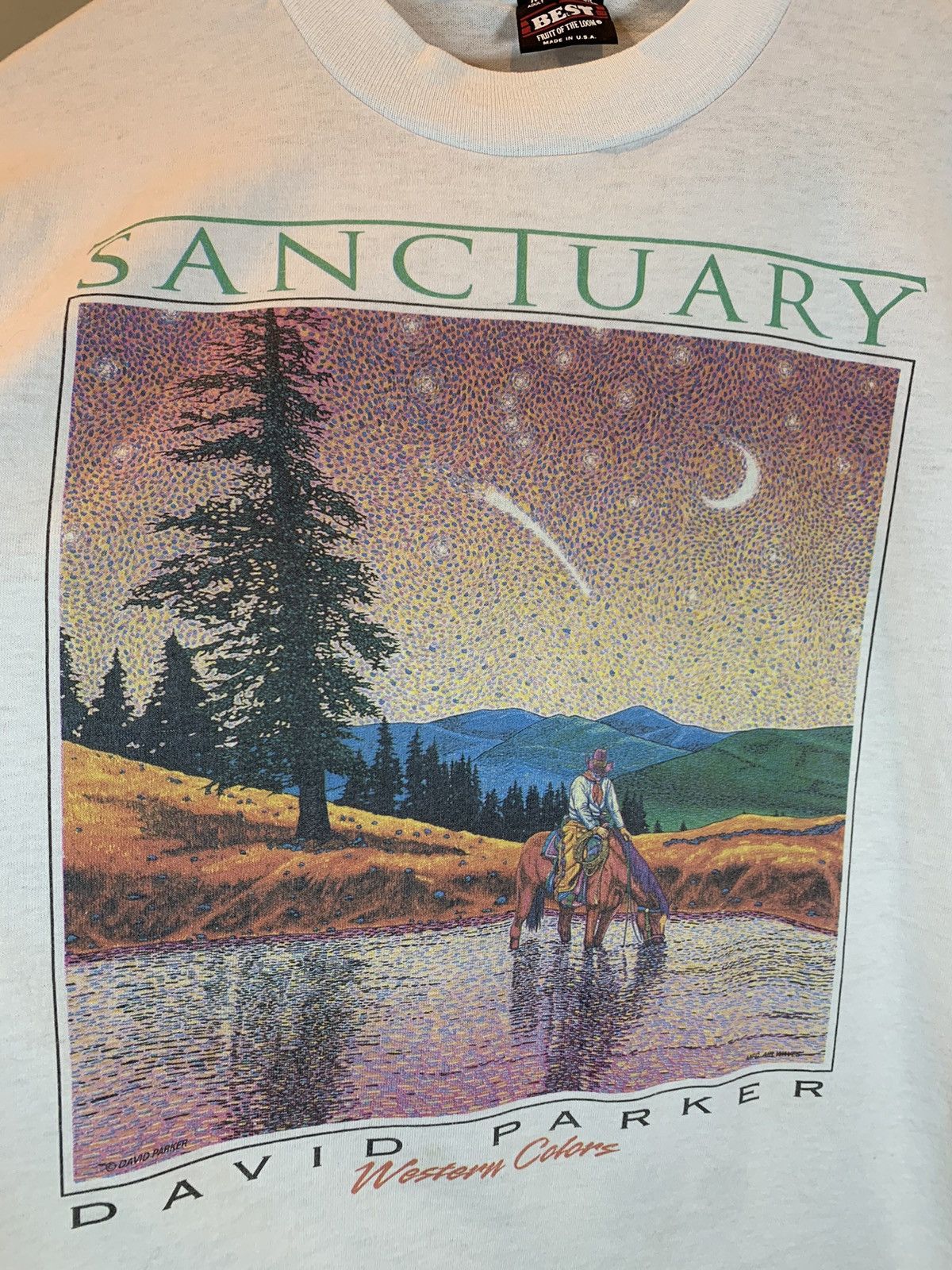 Vintage RARE* Vintage Sanctuary David Parker Art Single Stitch Shirt Size US M / EU 48-50 / 2 - 2 Thumbnail