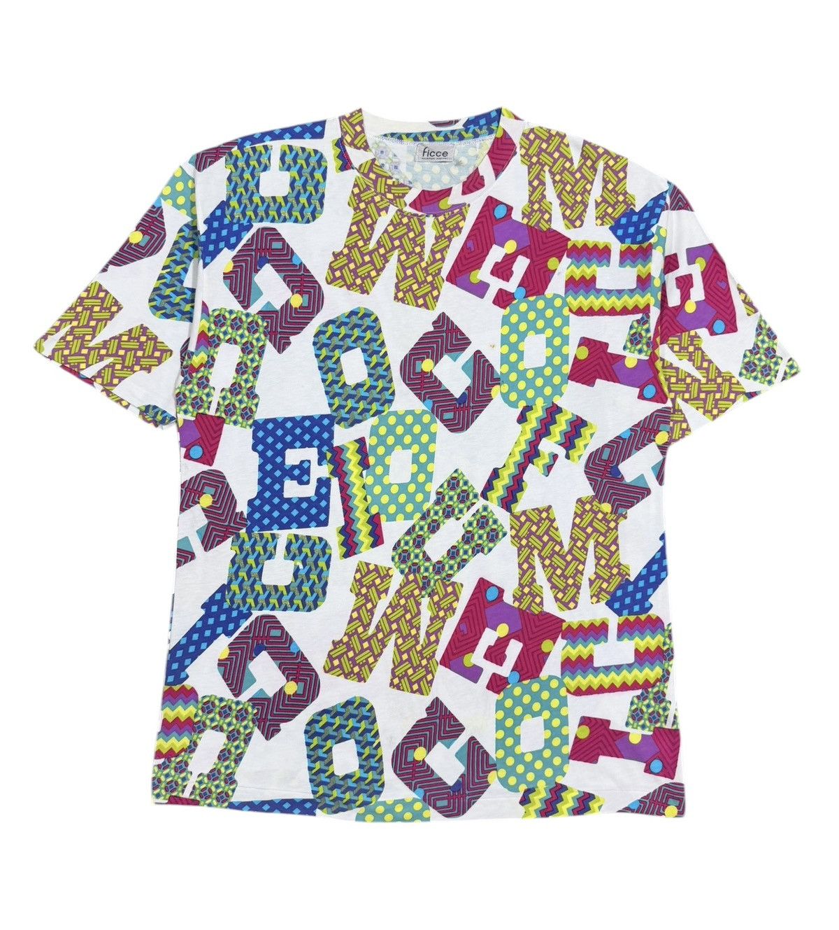 Vtg🔥Ficce Uomo Yoshiyuki Konishi All Over Print Tee