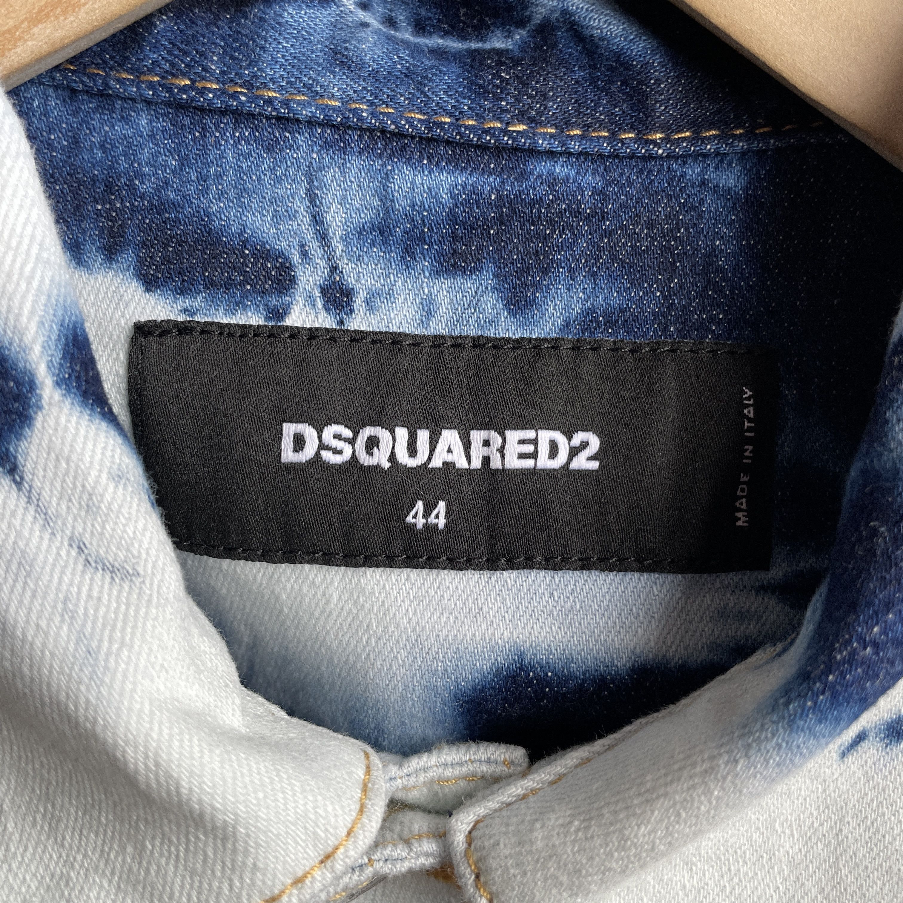 Dsquared2 Dsquared2 Womens Tie Dye Classic Cropped Jean Jacket Size M / US 6-8 / IT 42-44 - 9 Thumbnail