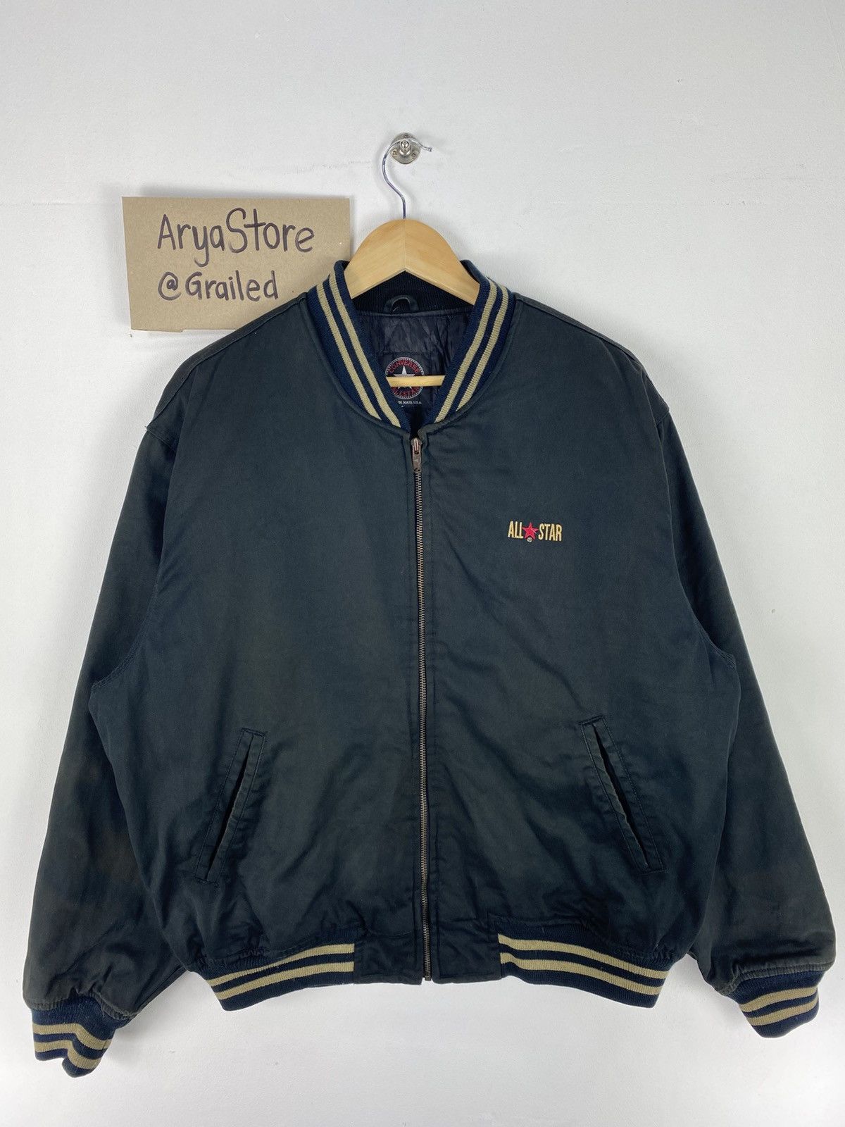 Converse Vintage 90’s Converse Allstar Varsity Jacket Size US XL / EU 56 / 4 - 1 Thumbnail