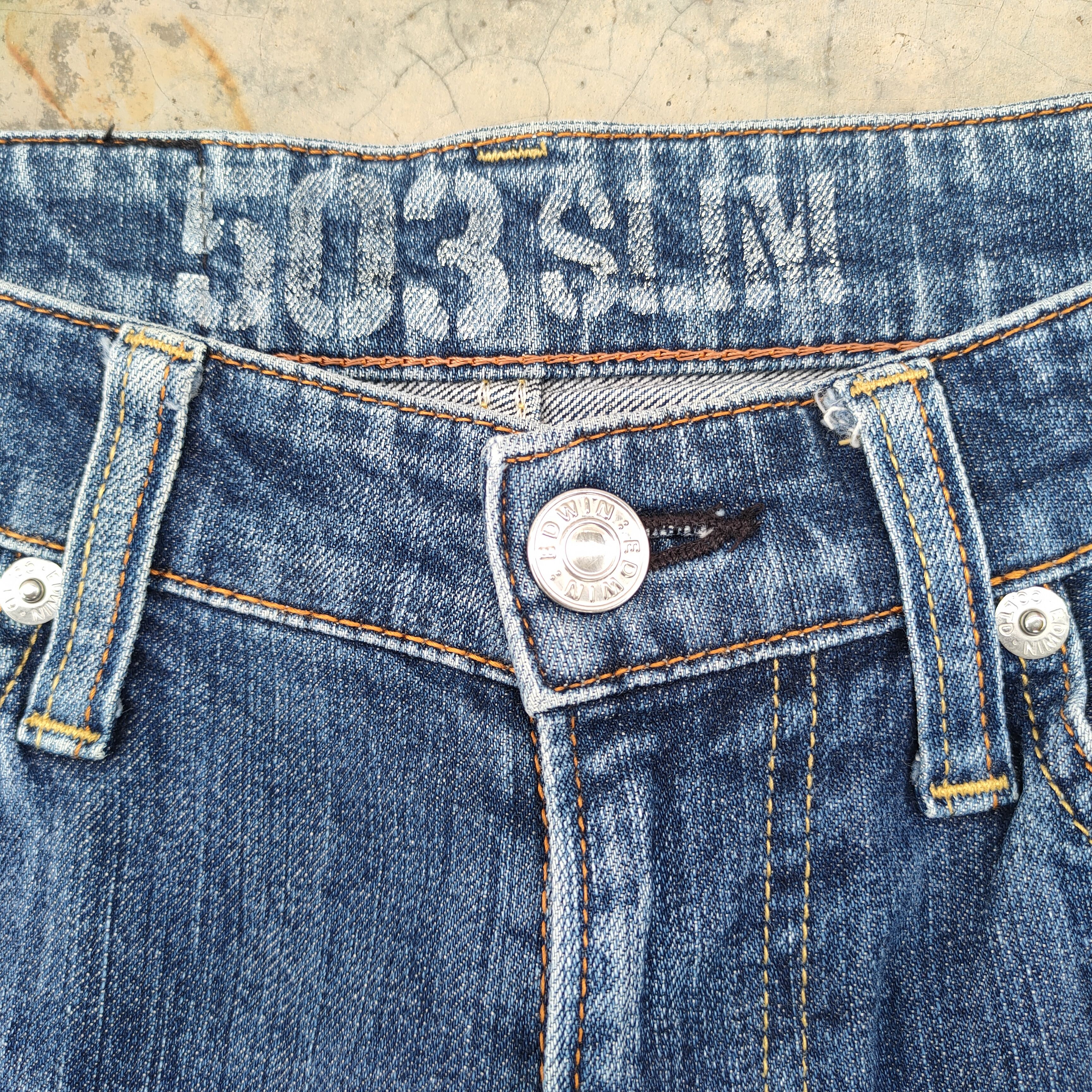 Edwin VINTAGE EDWIN BLUE TRIP FADED JEAN DENIM PANTS Size US 30 / EU 46 - 5 Thumbnail