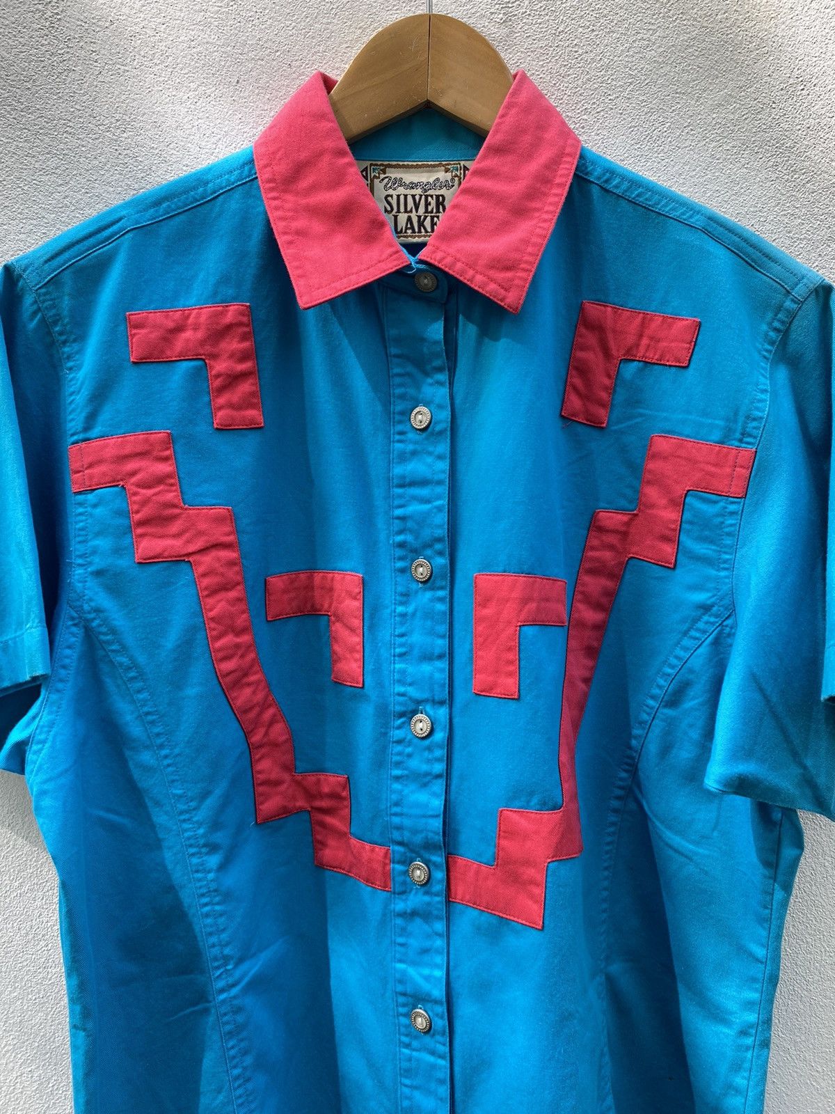 Wrangler Wrangler Silver Lake Red Geometric Patch Shirt Size US M / EU 48-50 / 2 - 8 Thumbnail