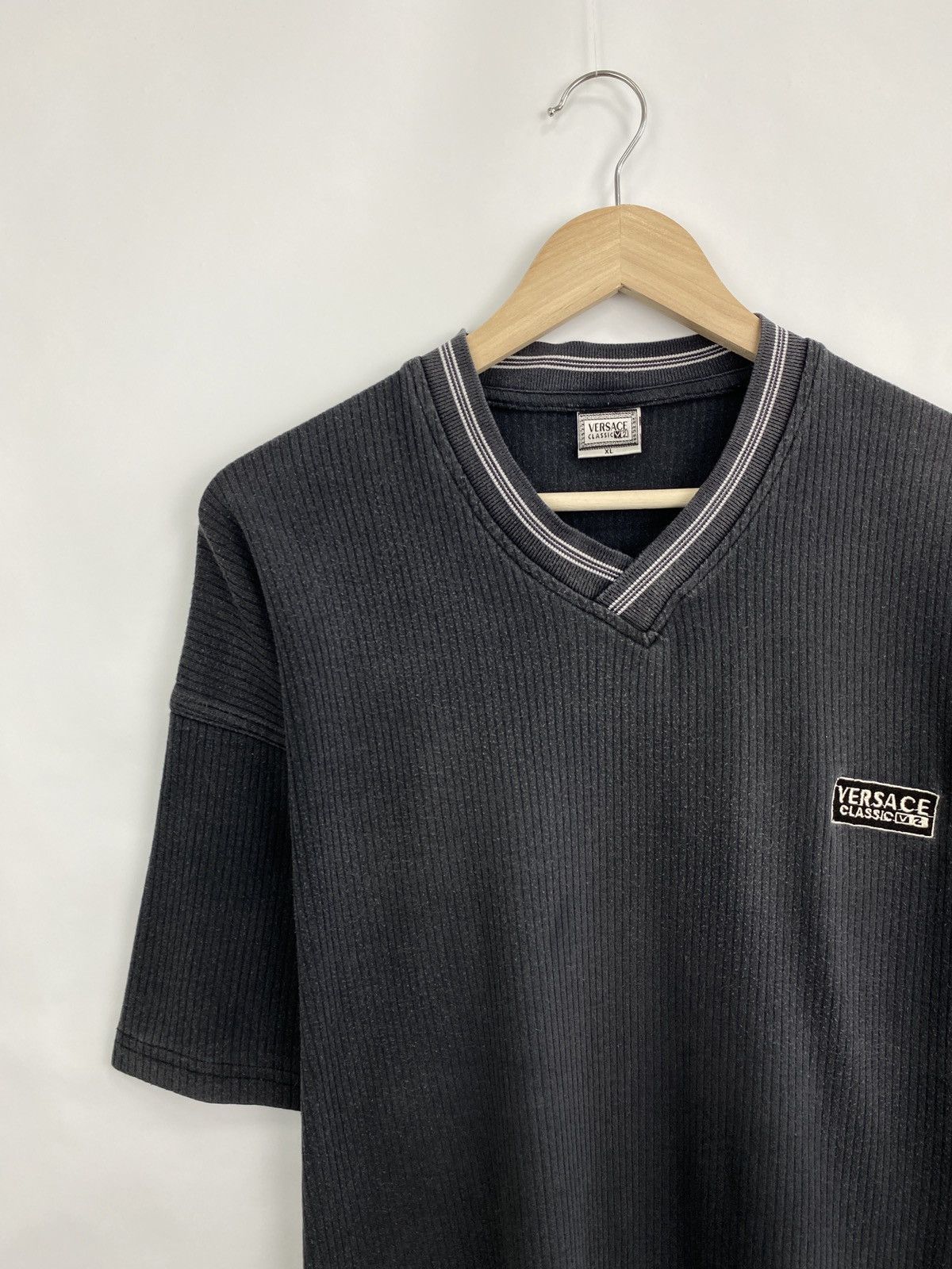 Versace × Versace Jeans Couture × Vintage 🇮🇹 Vintage 90s Versace Classic V2 T-Shirt Y2K Rare Streetwear Size US XL / EU 56 / 4 - 2 Thumbnail