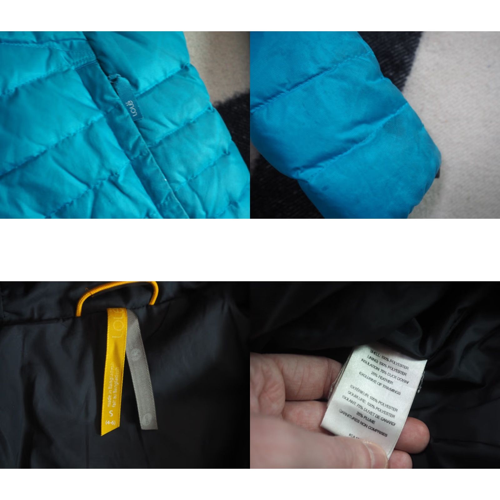 Vintage Lolë Aqua Ocean Blue Full Zip Puffer Jacket Coat Womens S Size S / US 4 / IT 40 - 8 Thumbnail