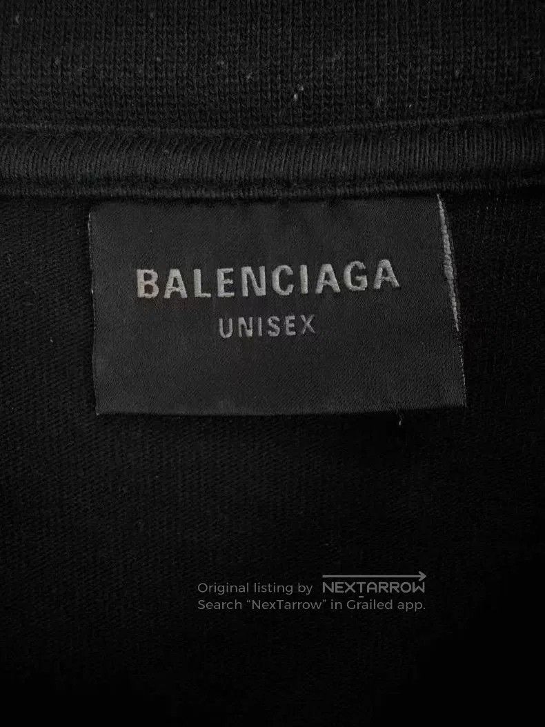 Balenciaga Balenciaga Distressed Embroidered Logo Tee. Size US S / EU 44-46 / 1 - 3 Thumbnail