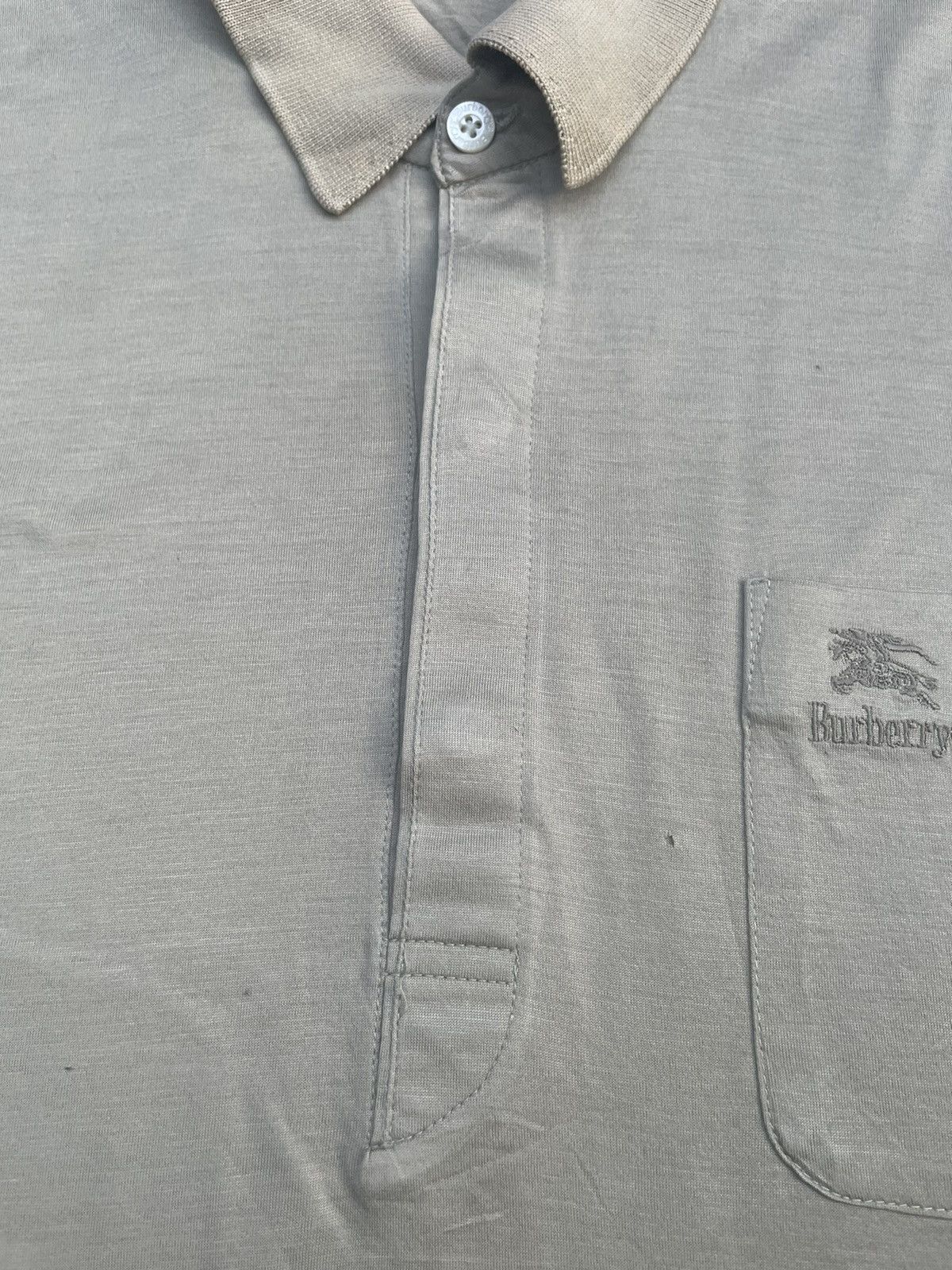 Burberry × Designer × Vintage Vintage Burberrys Polo Tshirt Size US M / EU 48-50 / 2 - 16 Thumbnail