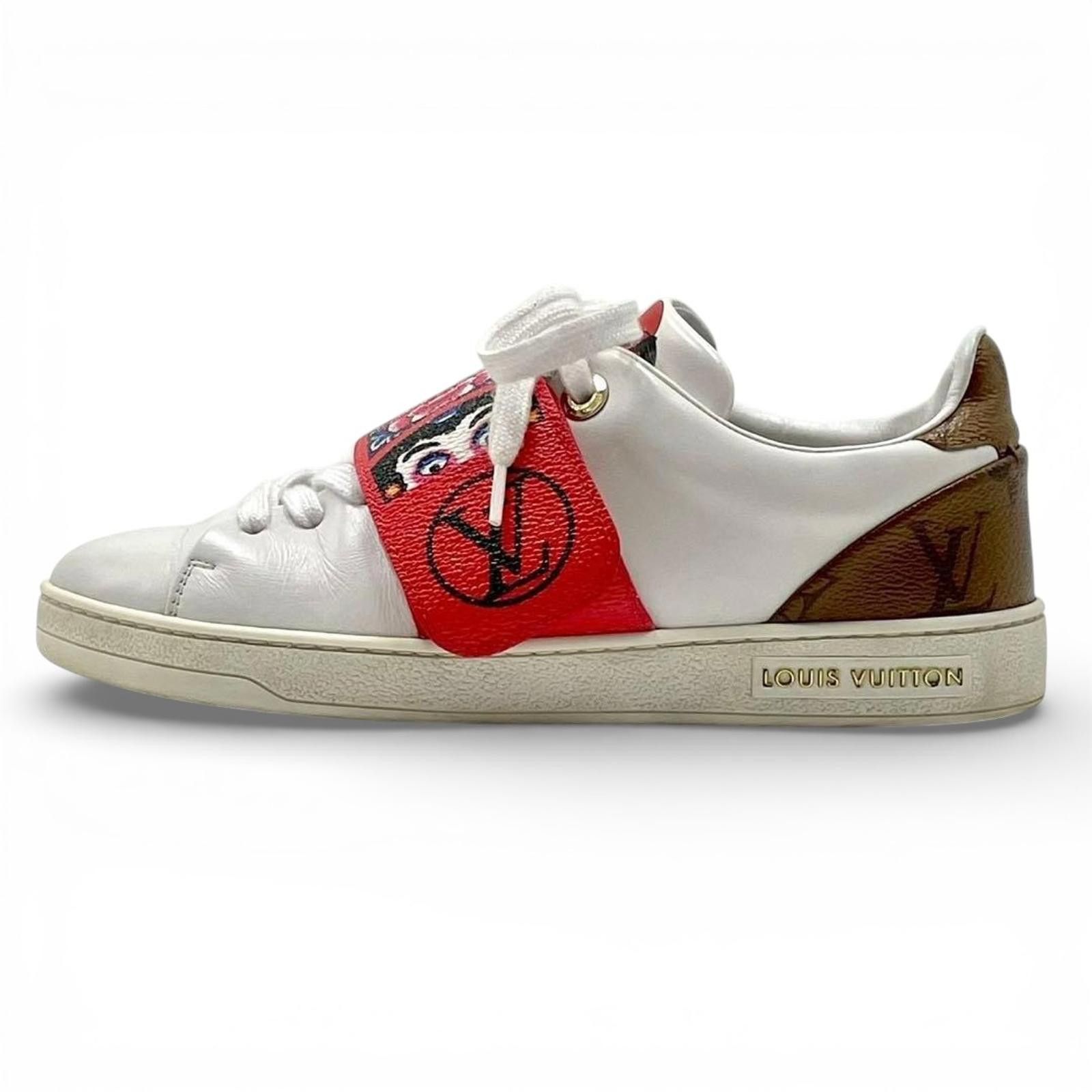 Louis Vuitton Louis Vuitton - White Leather Sneakers Size US 7.5 / IT 37.5 - 4 Thumbnail