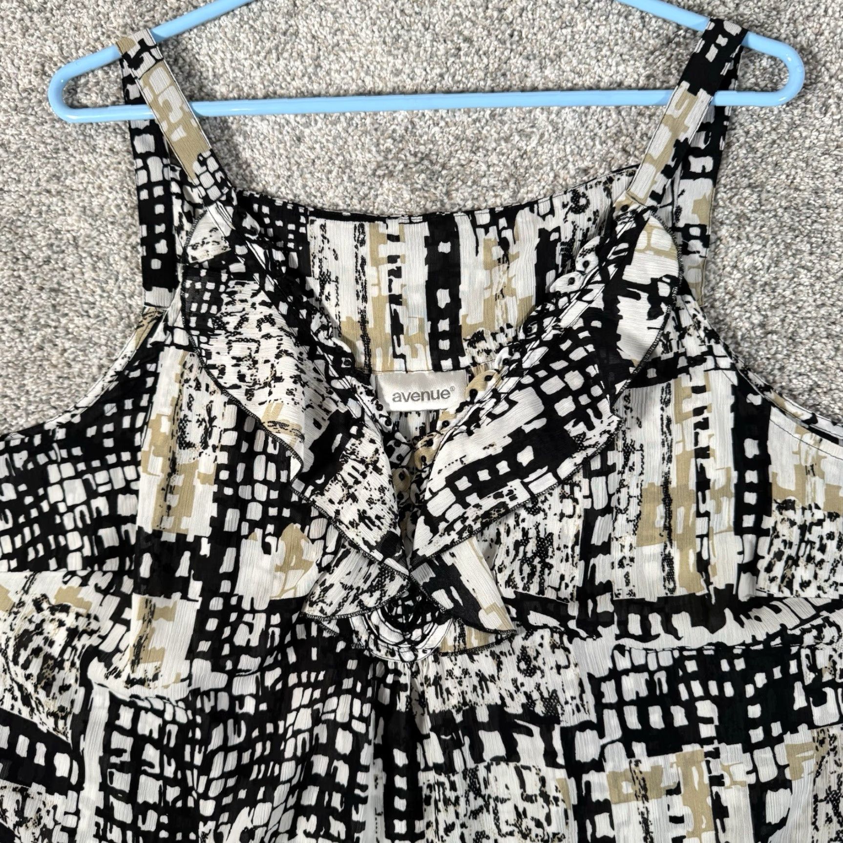 Avenue Avenue Top Blouse 18/20 Plus Sleeveless Casual Office Geometric Abstract Multicolor Art To Wear Womens Size XXL / US 16-18 / IT 52-54 - 4 Thumbnail