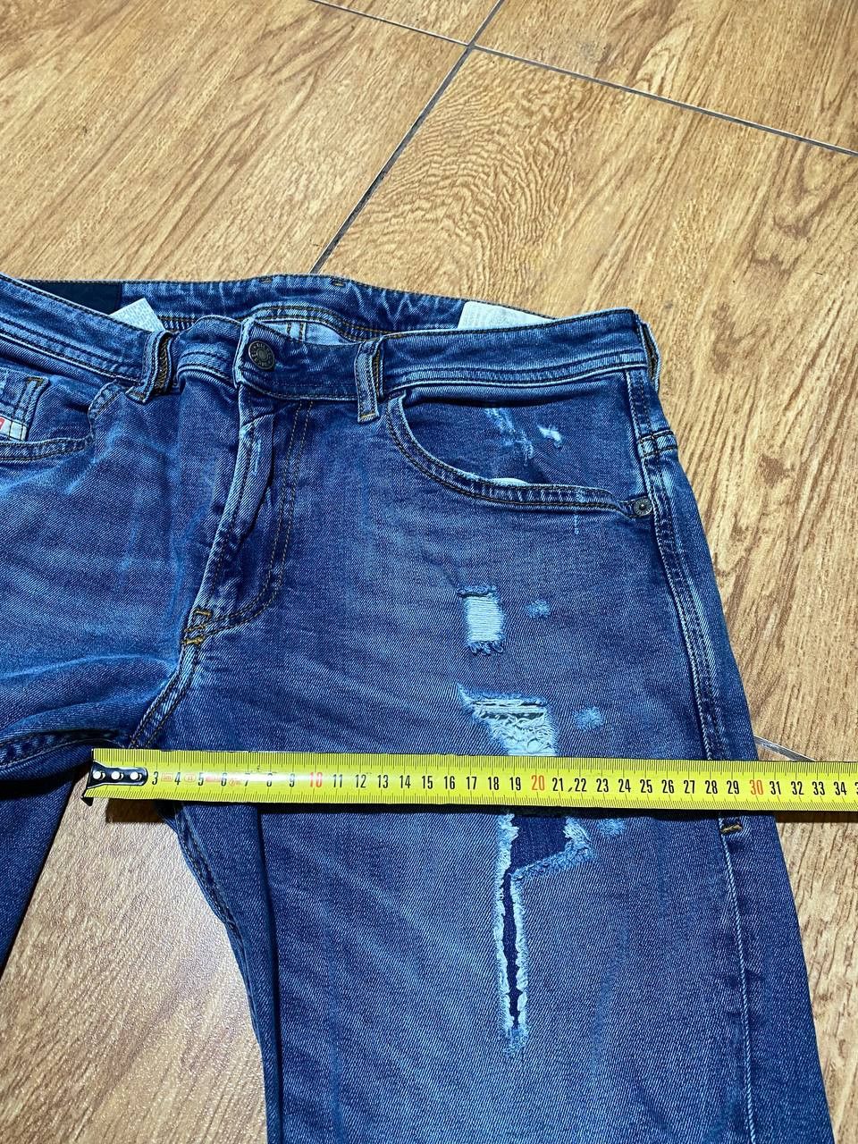 Diesel DIESEL Thommer Jeans Slim Skinny Blue Cotton Stretch Ripped Size US 33 - 7 Thumbnail