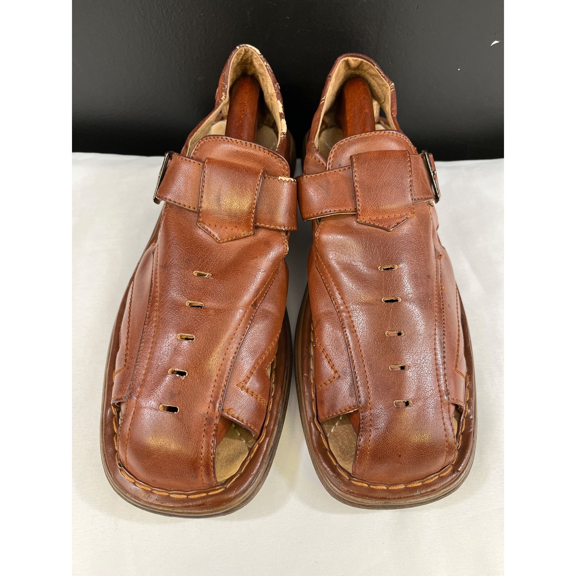 Other Carlo Pradi Mens Browns Leather Sandals Size 11M SKU 6369 Size US 11 / EU 44 - 1 Thumbnail