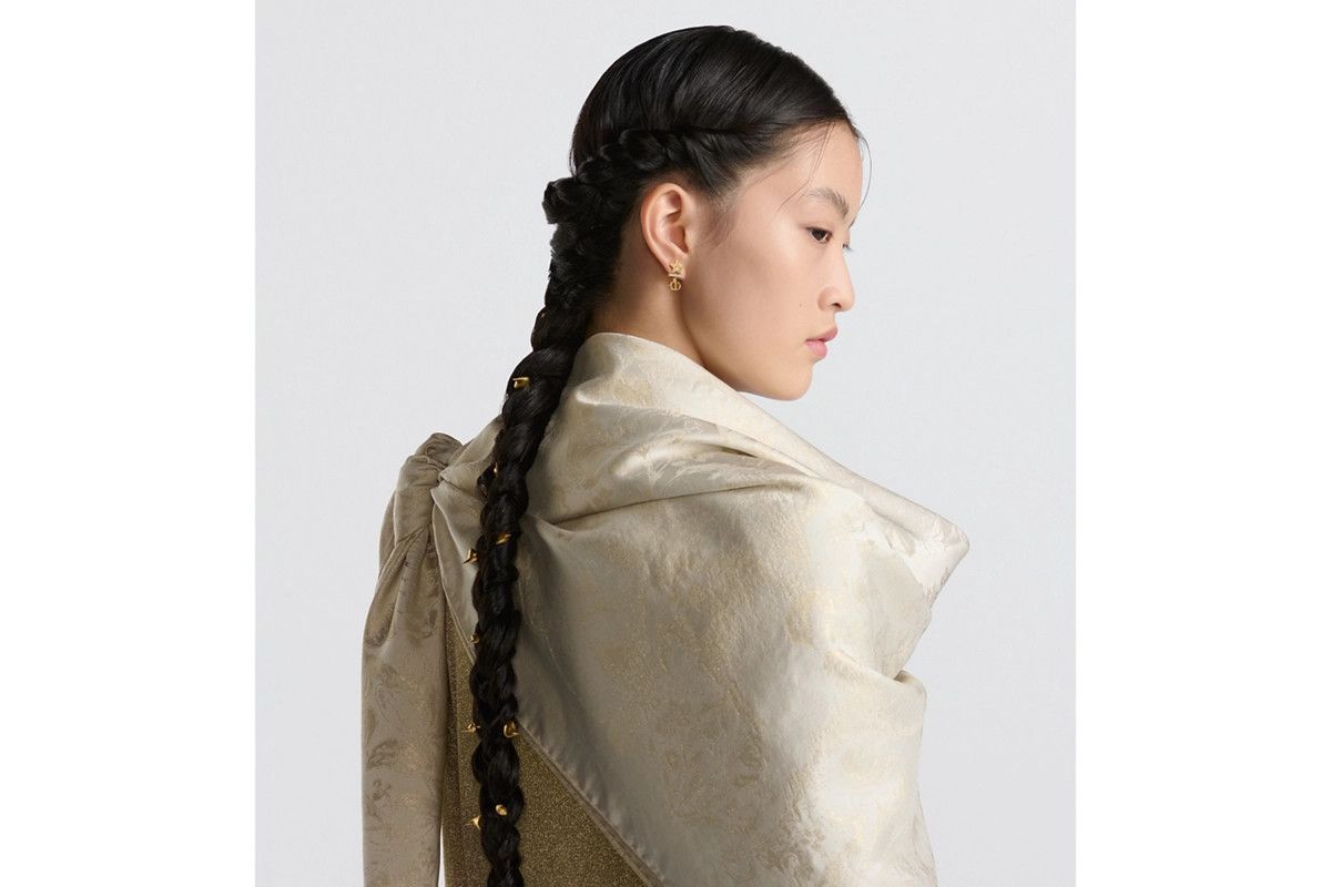 Dior o1bcso1str0226 Size:OS/70 Square Scarf in White/Golden Size ONE SIZE - 4 Thumbnail