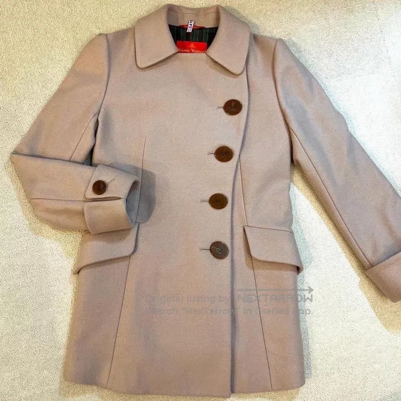 Vivienne Westwood Vivienne Westwood Beige Wool Coat Jacket, Vintage Mid-Cent Size L / US 10 / IT 46 - 1 Thumbnail