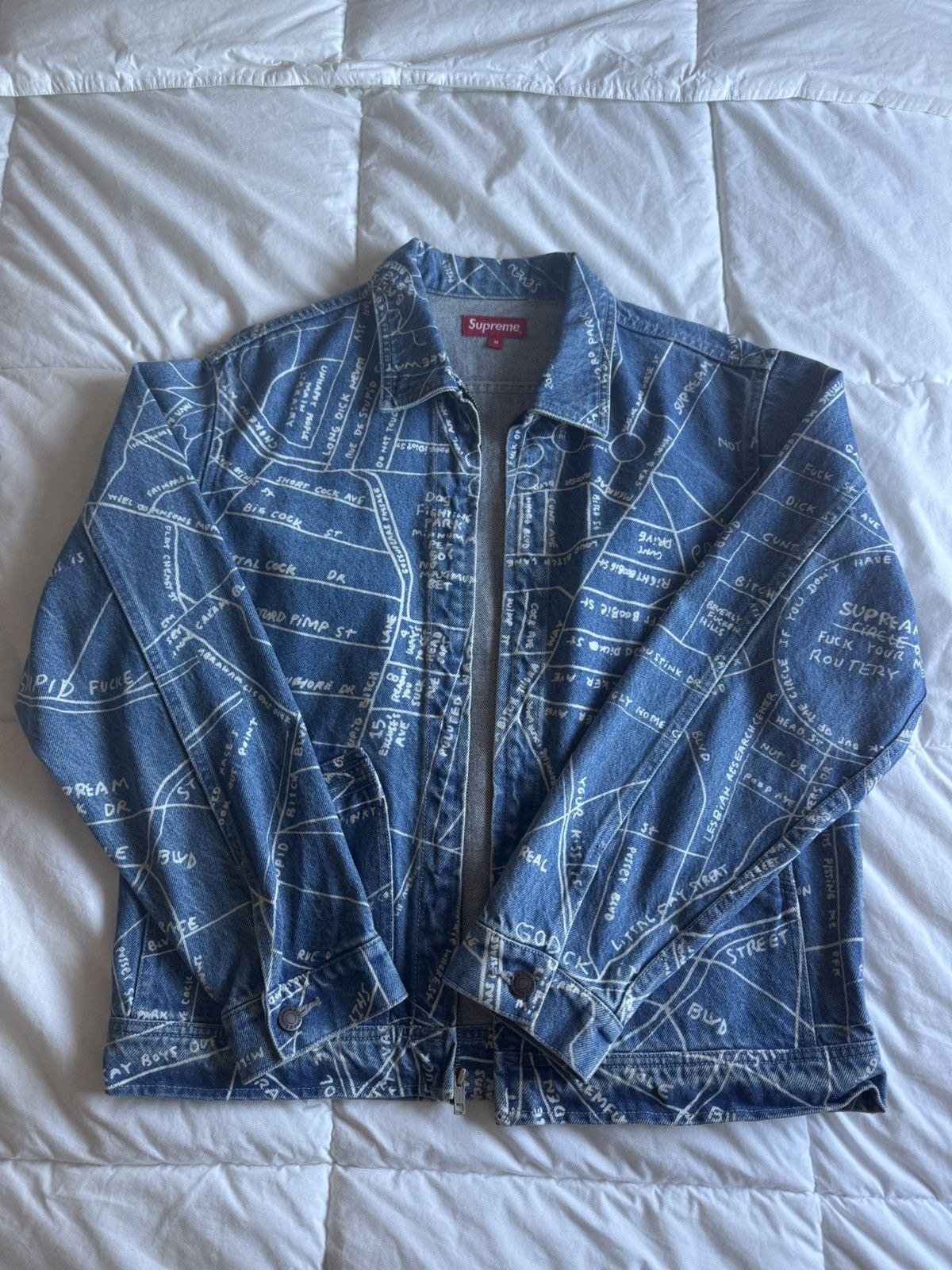 Supreme Supreme is love denim work jacket | Grailed