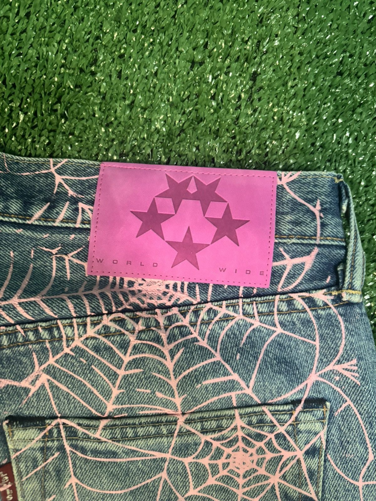 Sp5der Sp5der Aop Vintage 501 Denim Pink Web Size US 30 / EU 46 - 4 Thumbnail