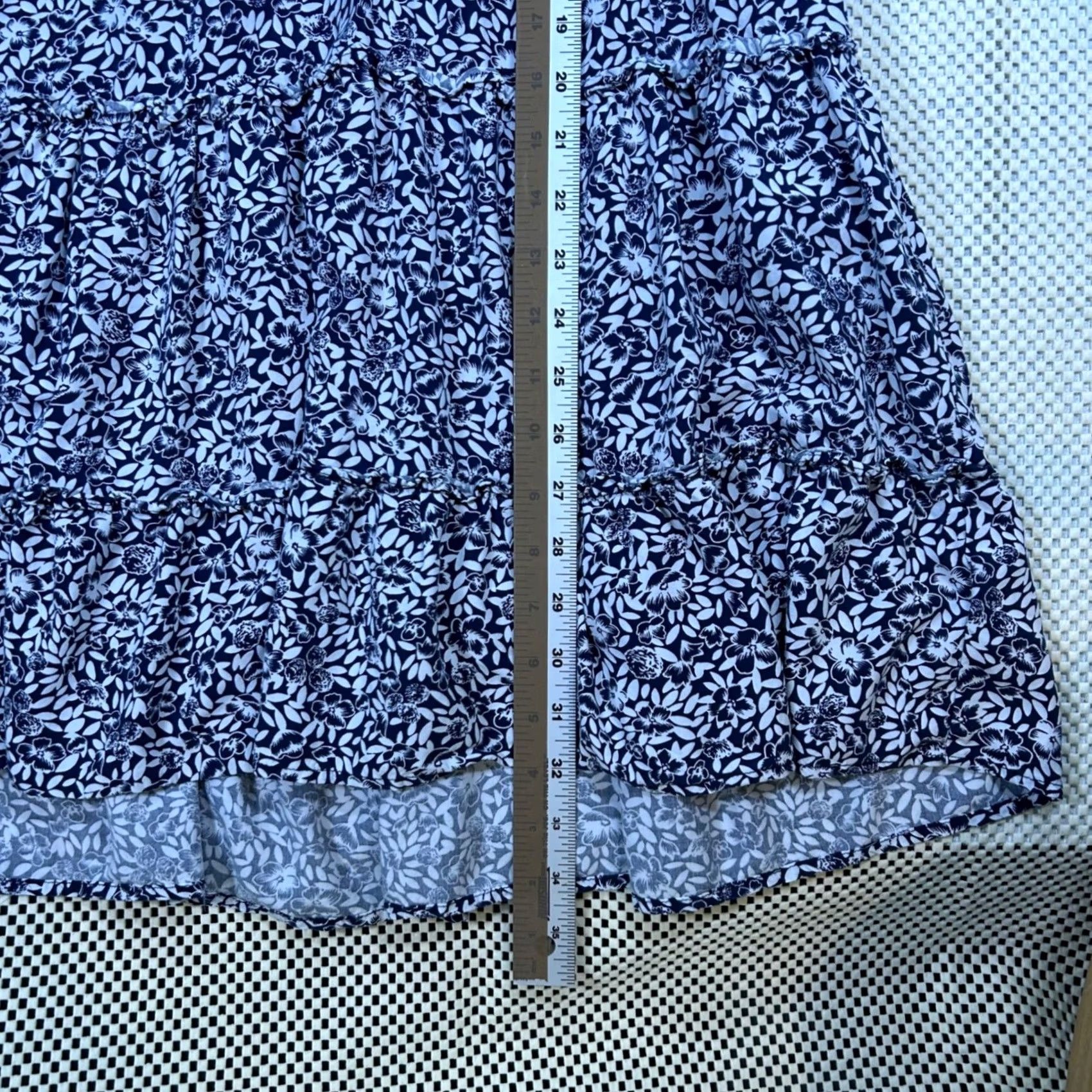 J.Crew J. Crew Floral Print V Neck Tiered Short Sleeve Mini Casual Dress XS Women Size 26" / US 2 / IT 38 - 8 Thumbnail