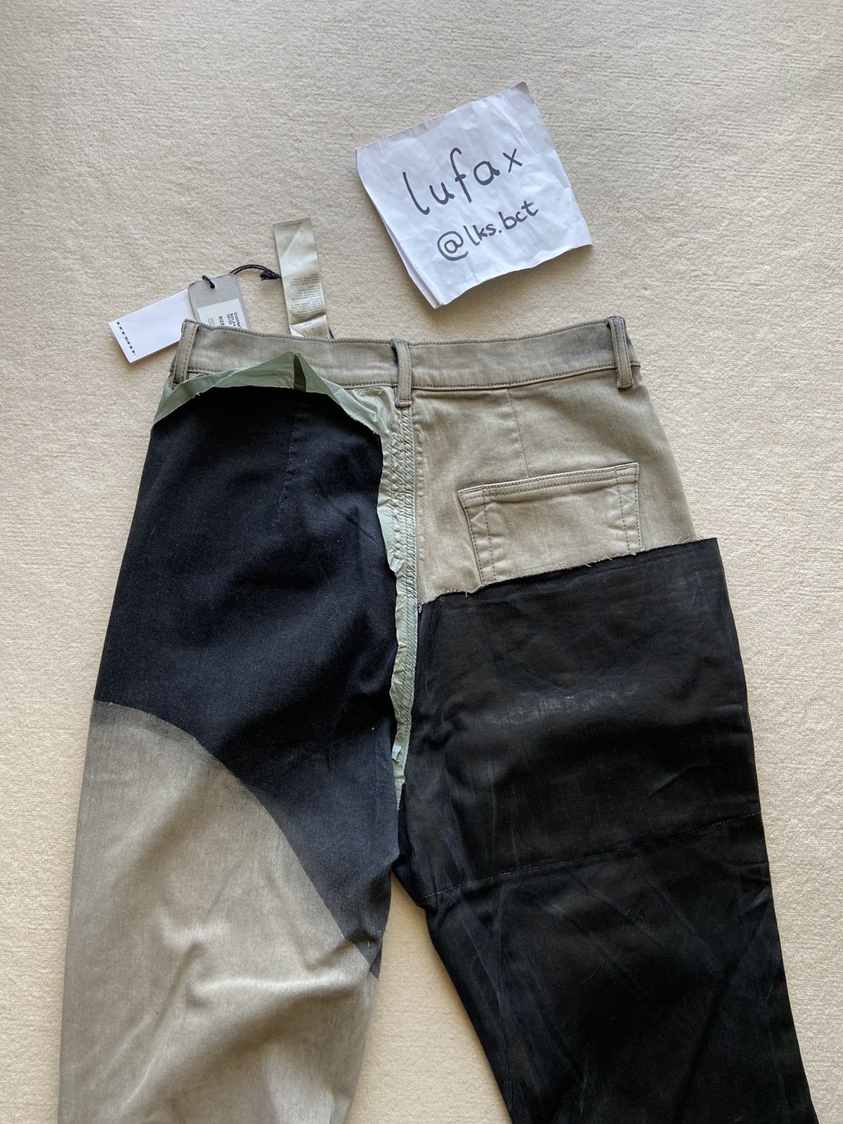 Rick Owens NEW | FW22 STROBE MINERAL PEARL BOLAN BOOTCUT WAXED COMBO 31 Size US 31 - 13 Thumbnail
