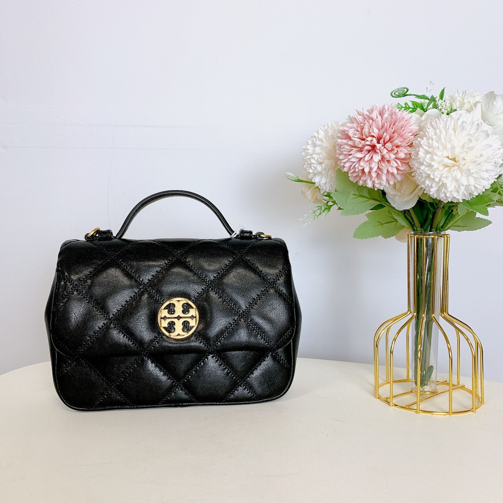 Tory Burch Tory Burch 153399 Willa Mini Top Handle Bag Black Size ONE SIZE - 2 Thumbnail