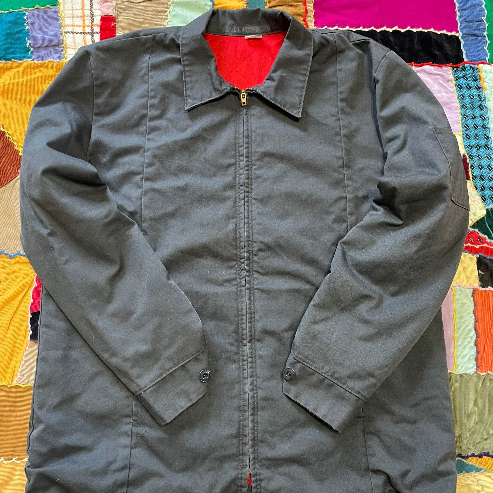Other Vintage Red Blanket Lined Grey Workwear Jacket Large Size US L / EU 52-54 / 3 - 1 Thumbnail