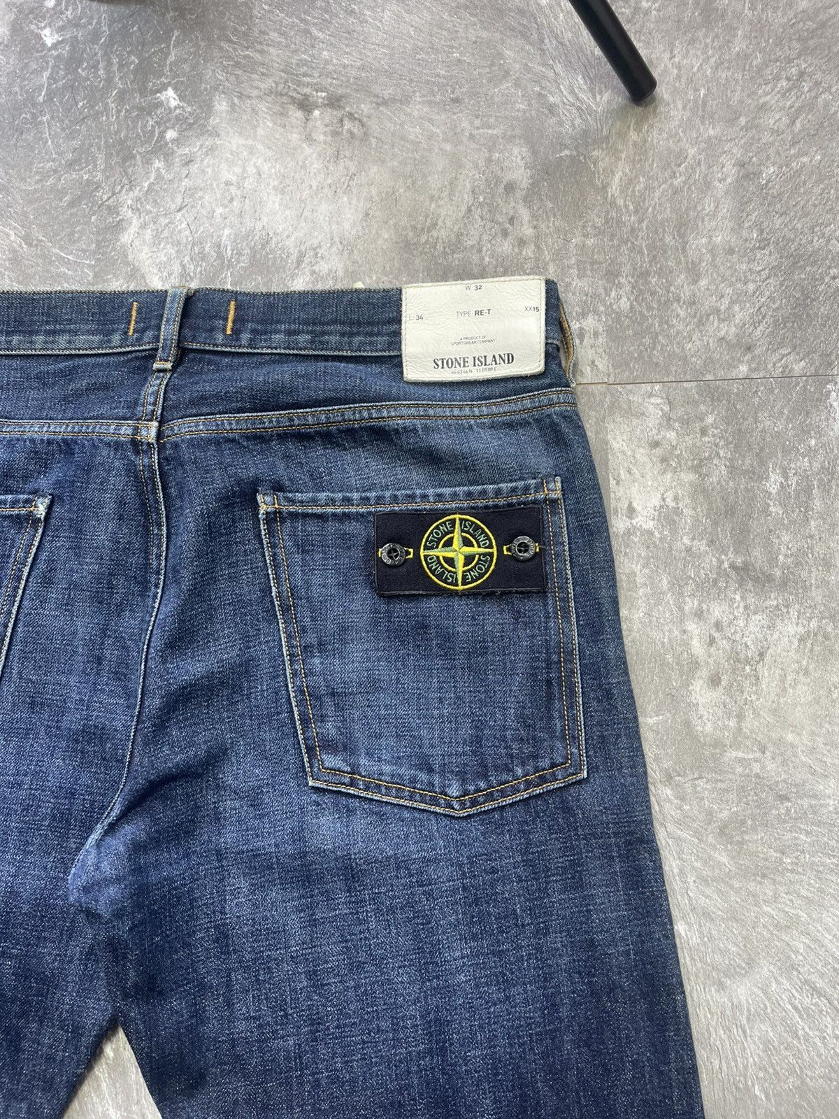 Stone Island Vintage Stone Island Baggy Denim Jeans Patch Logo 90s Y2k Size US 32 / EU 48 - 4 Thumbnail