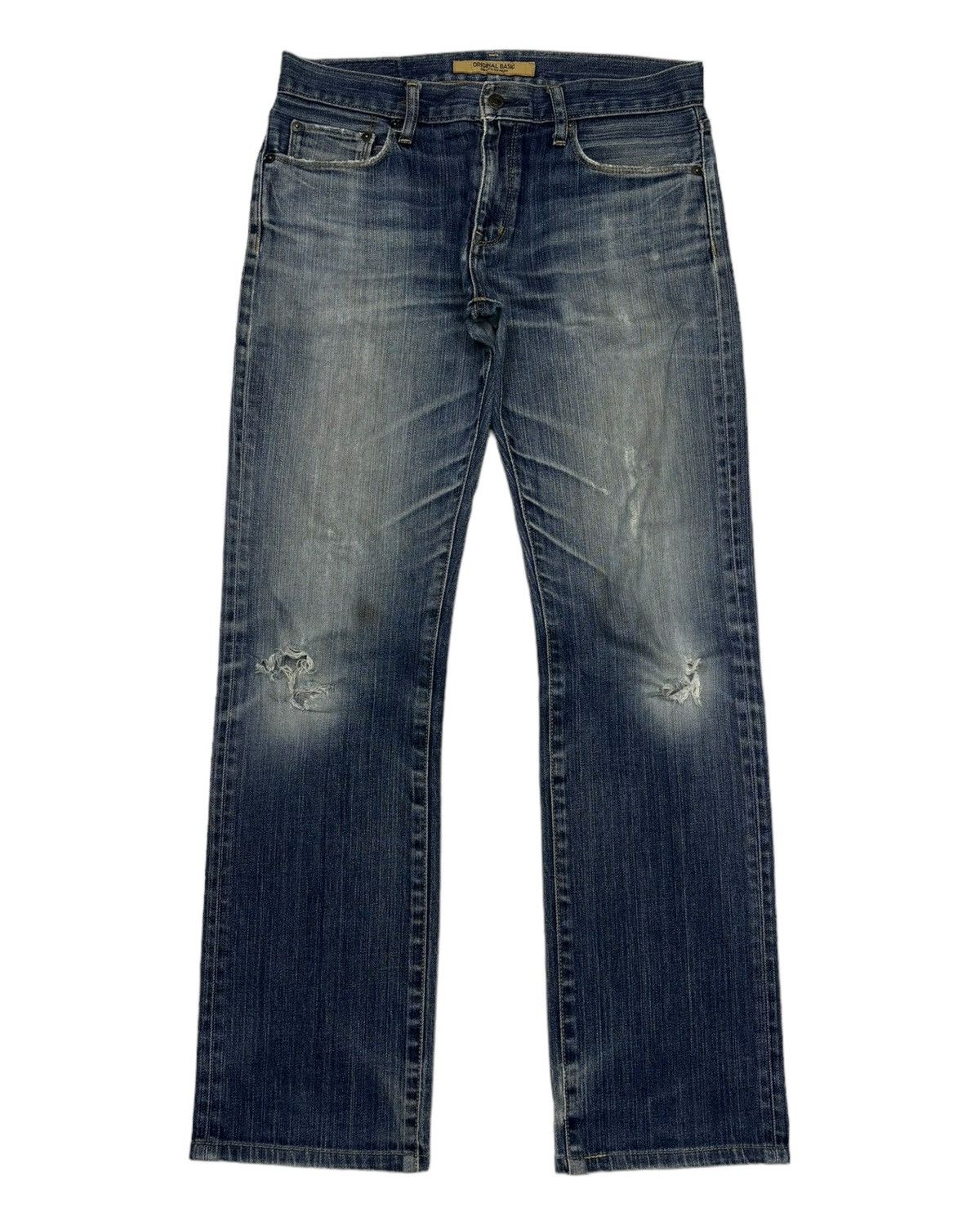 Jun Takahashi × Uniqlo VINTAGE S-001 DISTRESSED DENIM UNIQLO DENIM JEANS Size US 32 / EU 48 - 7 Thumbnail
