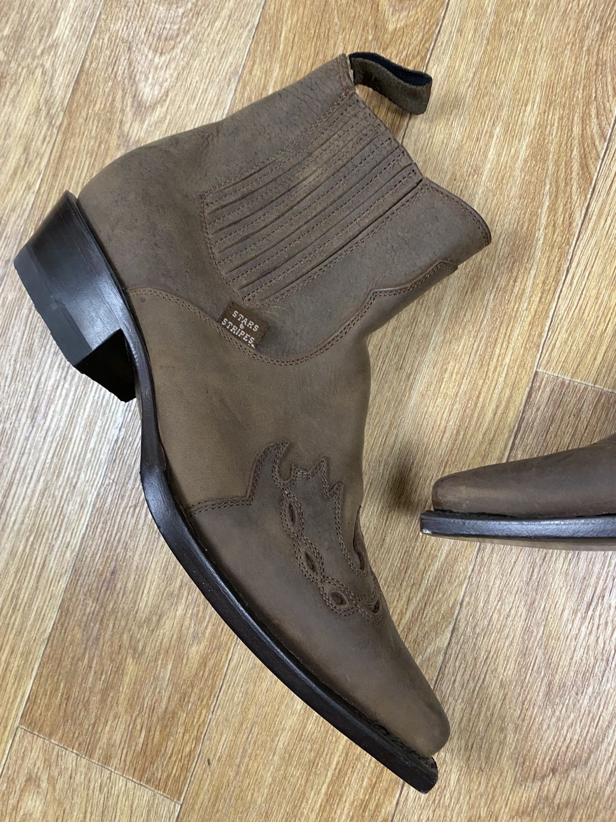 Cowboy Equipment × Stars & Stripes × Vintage Stars & Stripes Cowboy Leather Boots WB-37 Size: 41 Size US 8 / EU 41 - 2 Thumbnail