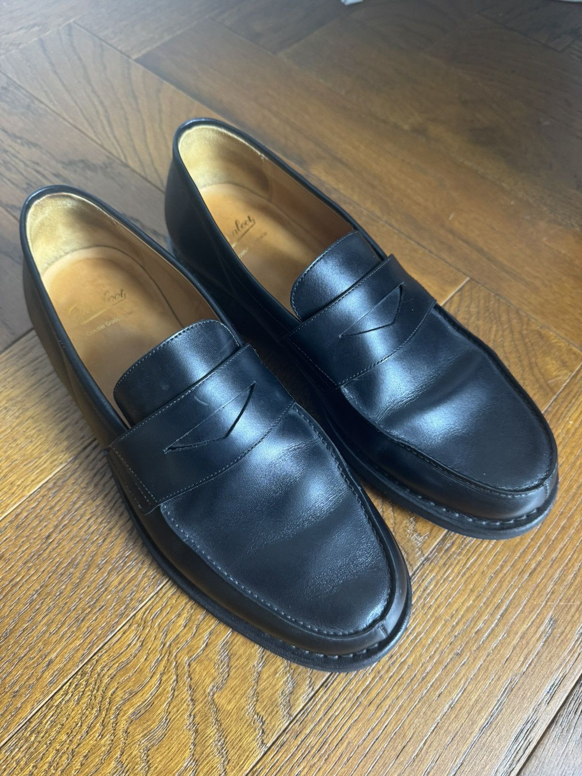 Paraboot Mocassin Mens Size 8.5 Leather Blue Babord Moccasin – La Garçonne main image 3