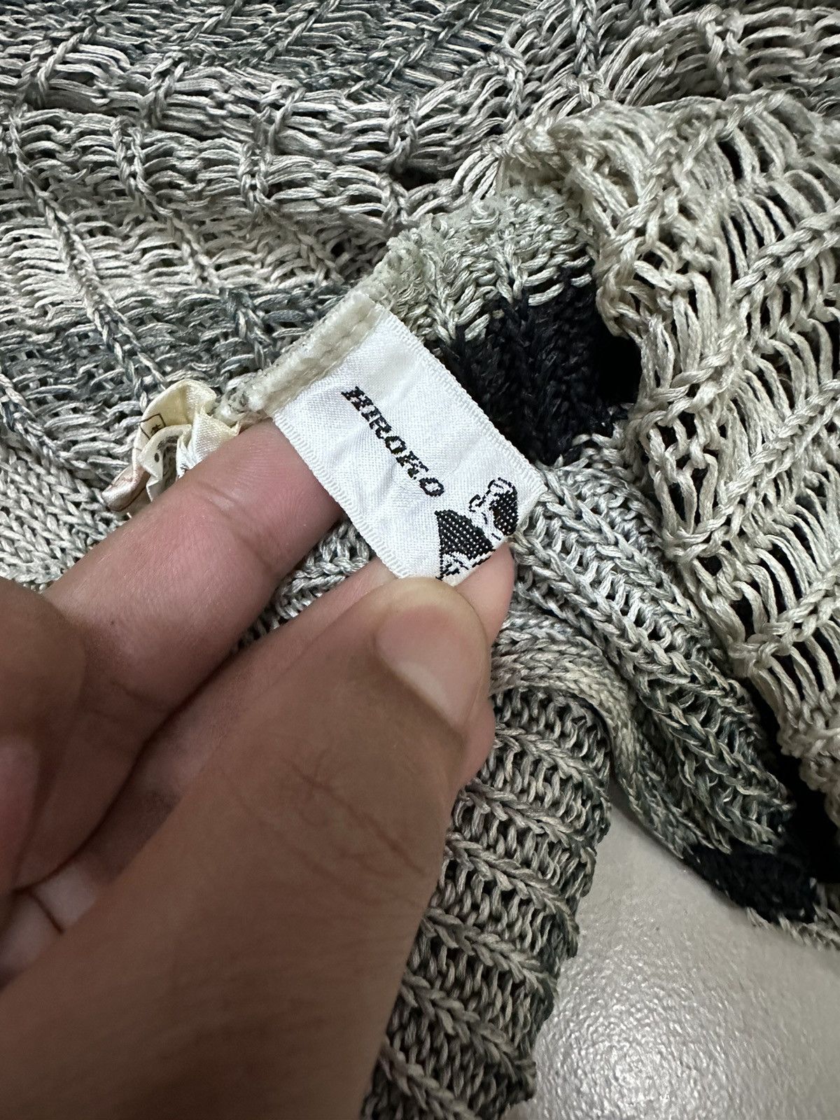 Hiroko Koshino Homme × Issey Miyake × Japanese Brand 🇯🇵 Hiroko Koshino pret a porter crochet Cropped cardigan Size US L / EU 52-54 / 3 - 9 Thumbnail