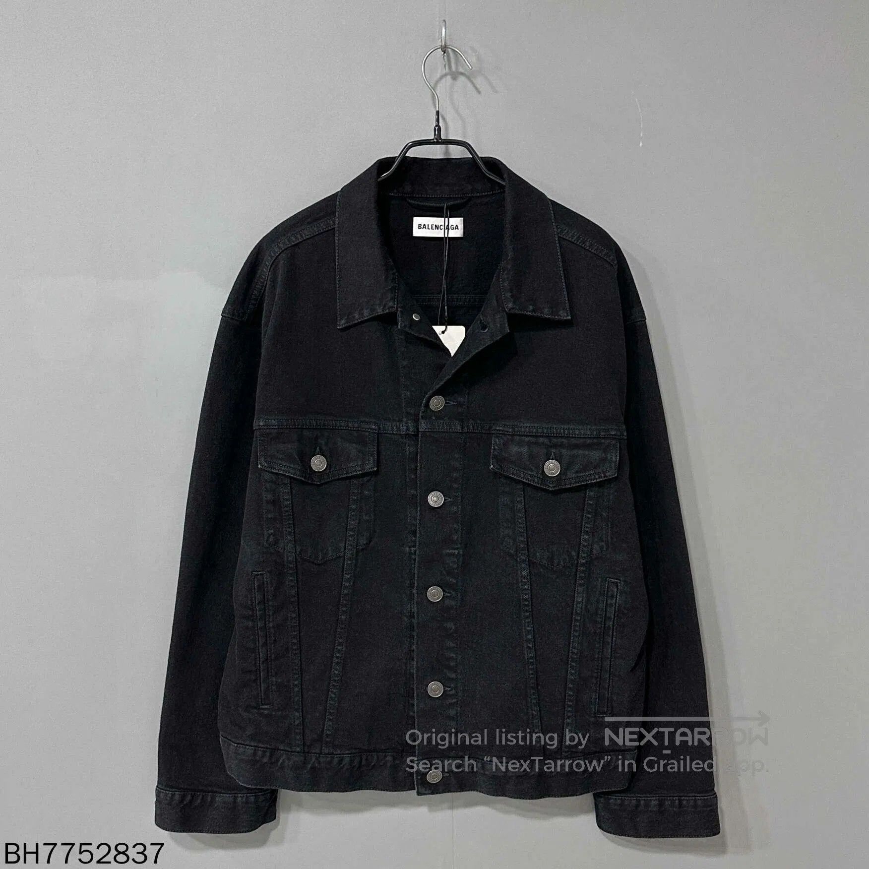 Balenciaga Balenciaga Rhinestone Logo Denim Jacket. Size XS / US 0-2 / IT 36-38 - 1 Thumbnail