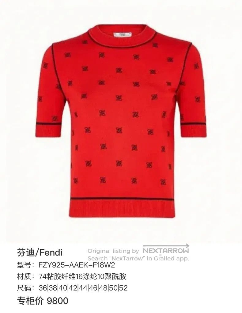 Fendi Fendi Fully printed embroidered knit top Size 4XL / US 24-26 - 6 Thumbnail